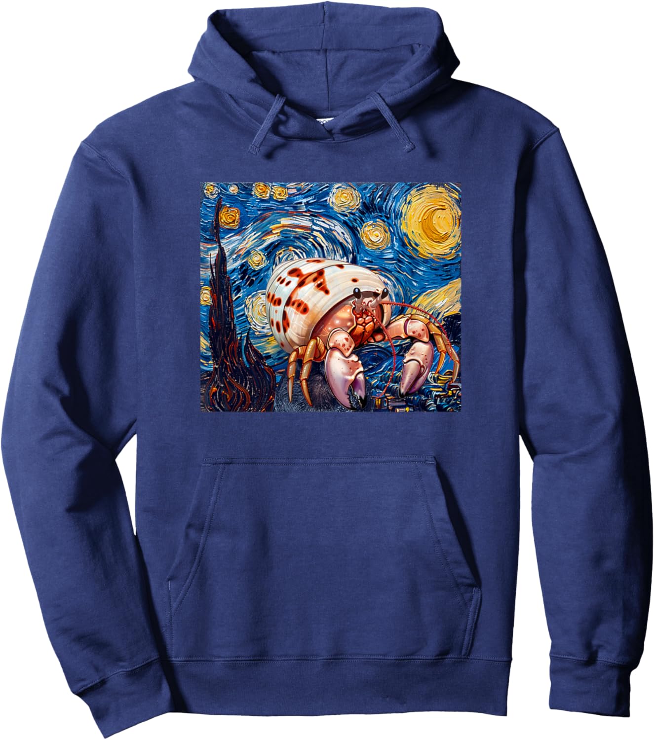 Starry Night Pet Hermit Crab Lover Hoodie - Hoodie | Navy