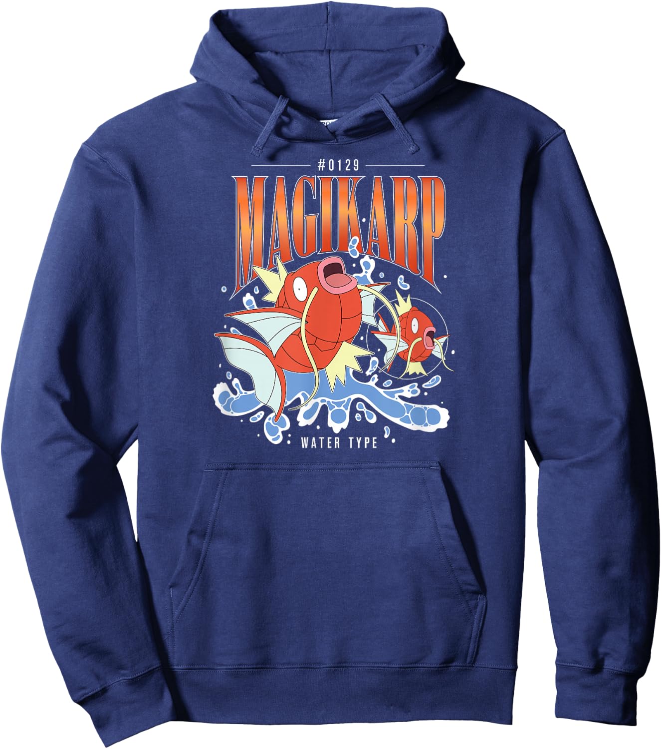 Pokémon - Magikarp Water Type Retro Bootleg Hoodie - Hoodie | Navy