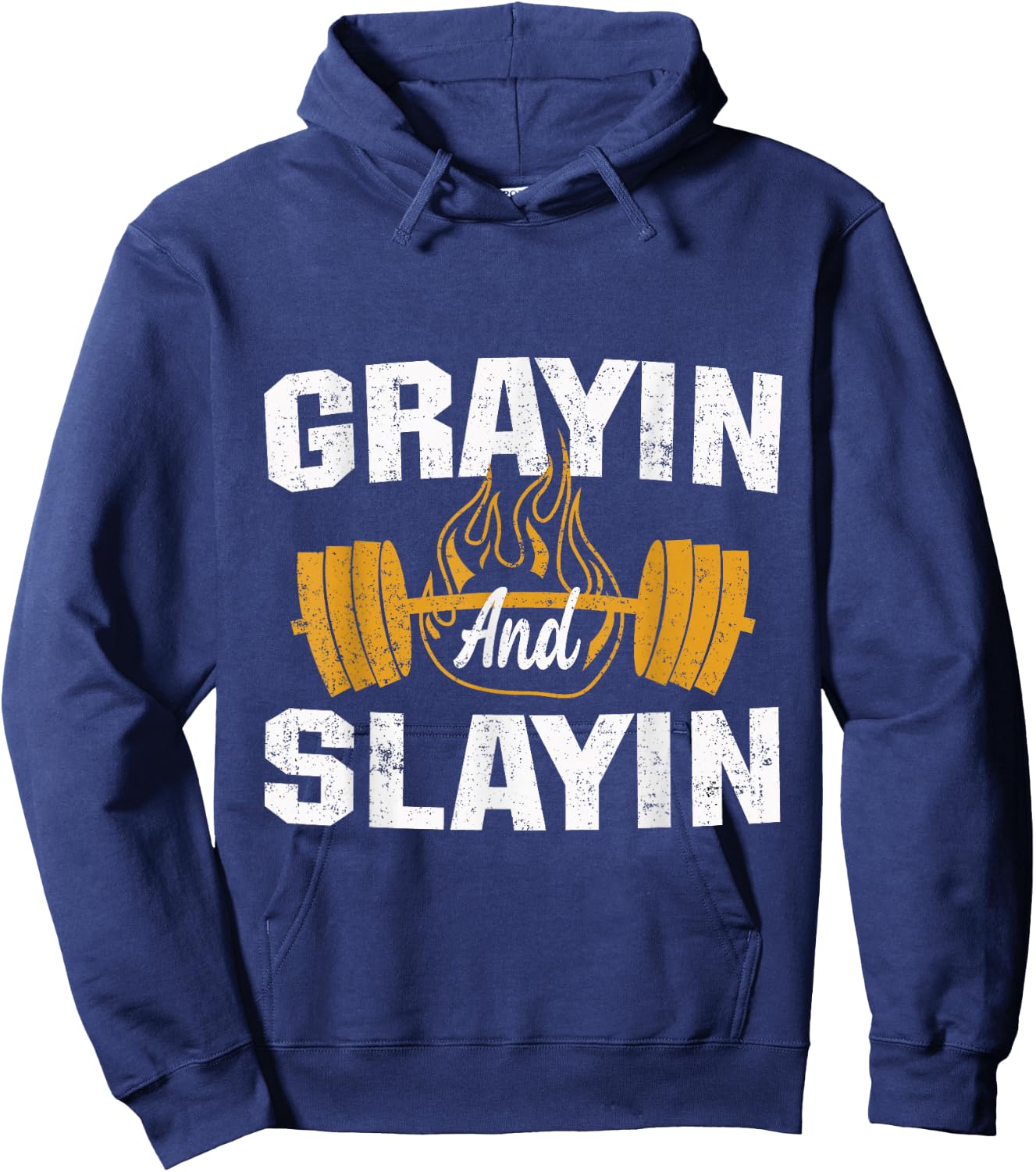 Funny Grayin And Slaying Greyin and Slayin Hoodie - Hoodie | Navy