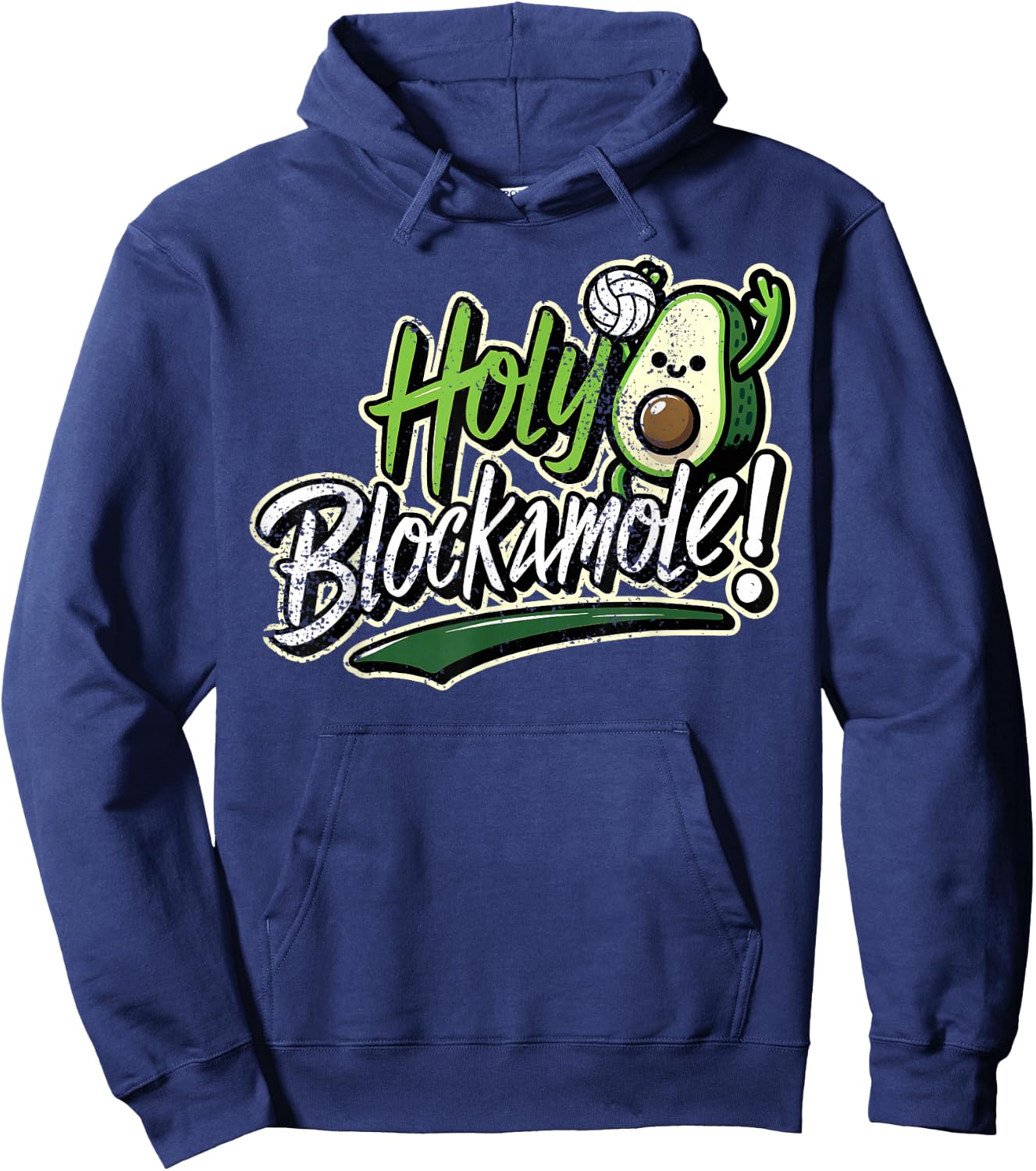 Volleyball Team Avocado Volleyball Hoodie - Hoodie | Navy