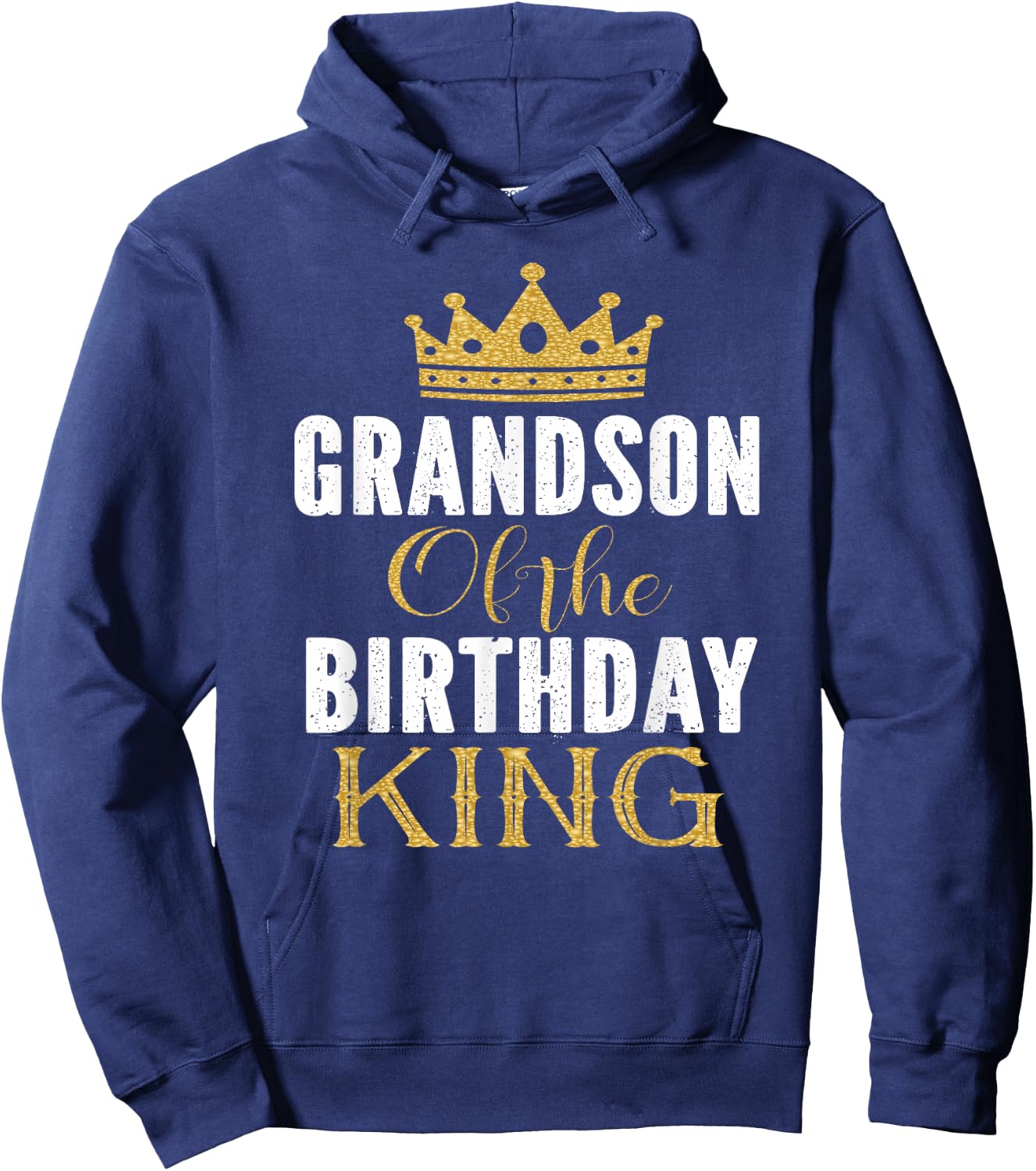 Grandson Of The Birthday King Bday Party Gift Hoodie - Hoodie | Navy