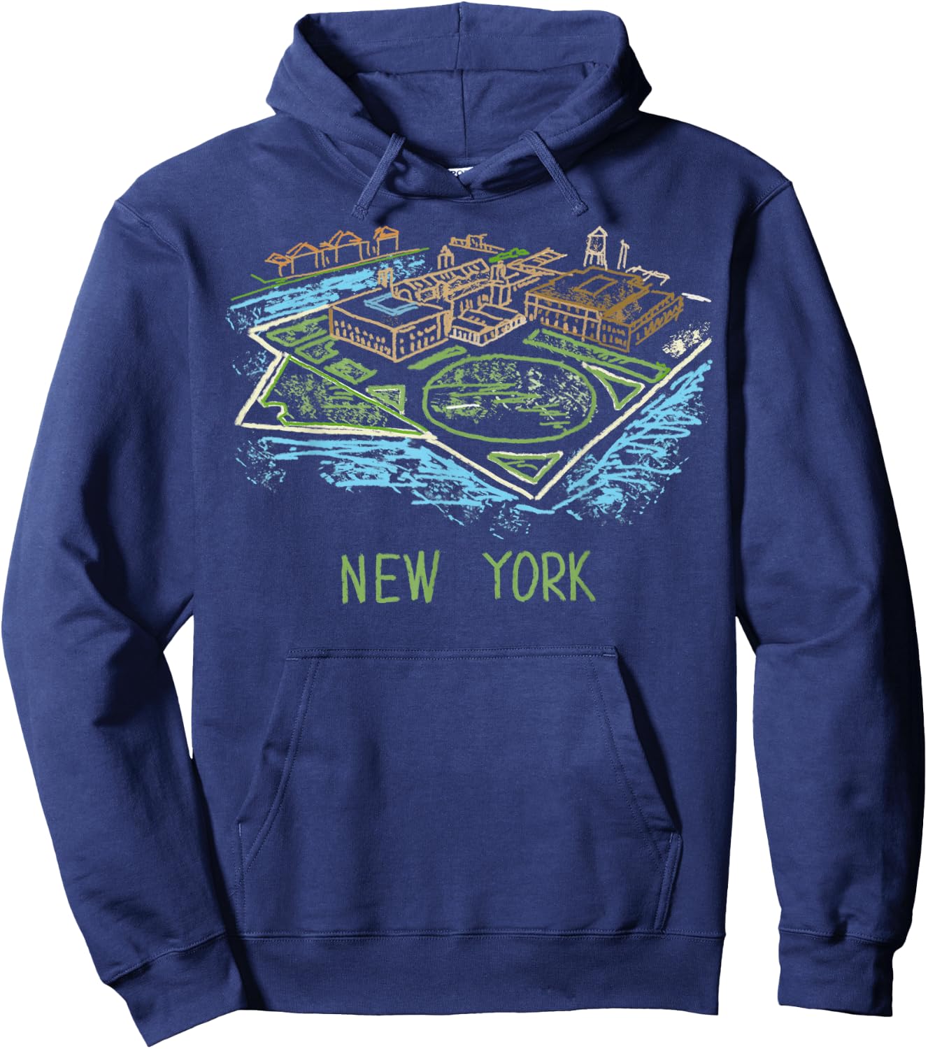 Ellis Island New York Hoodie - Hoodie | Navy