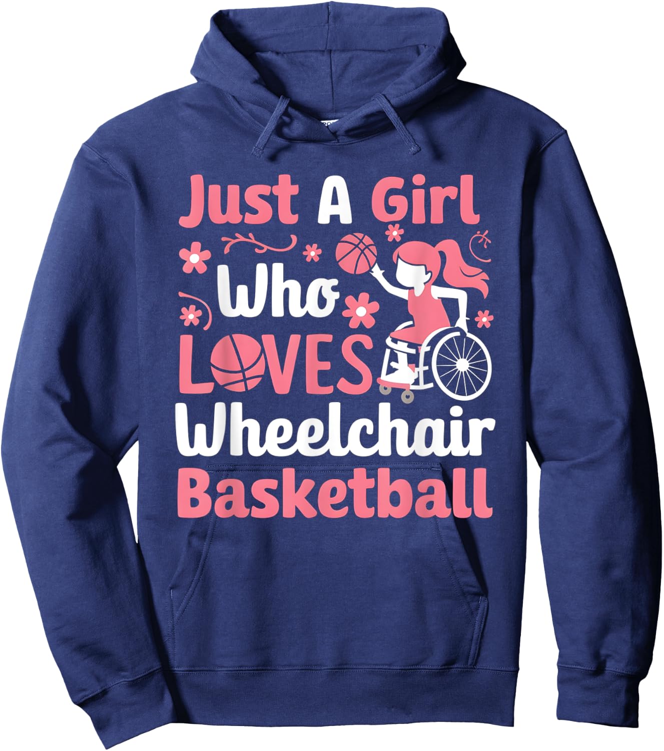 Just A Girl Who Loves Wheelchair Basketball Hoodie - Hoodie | Navy