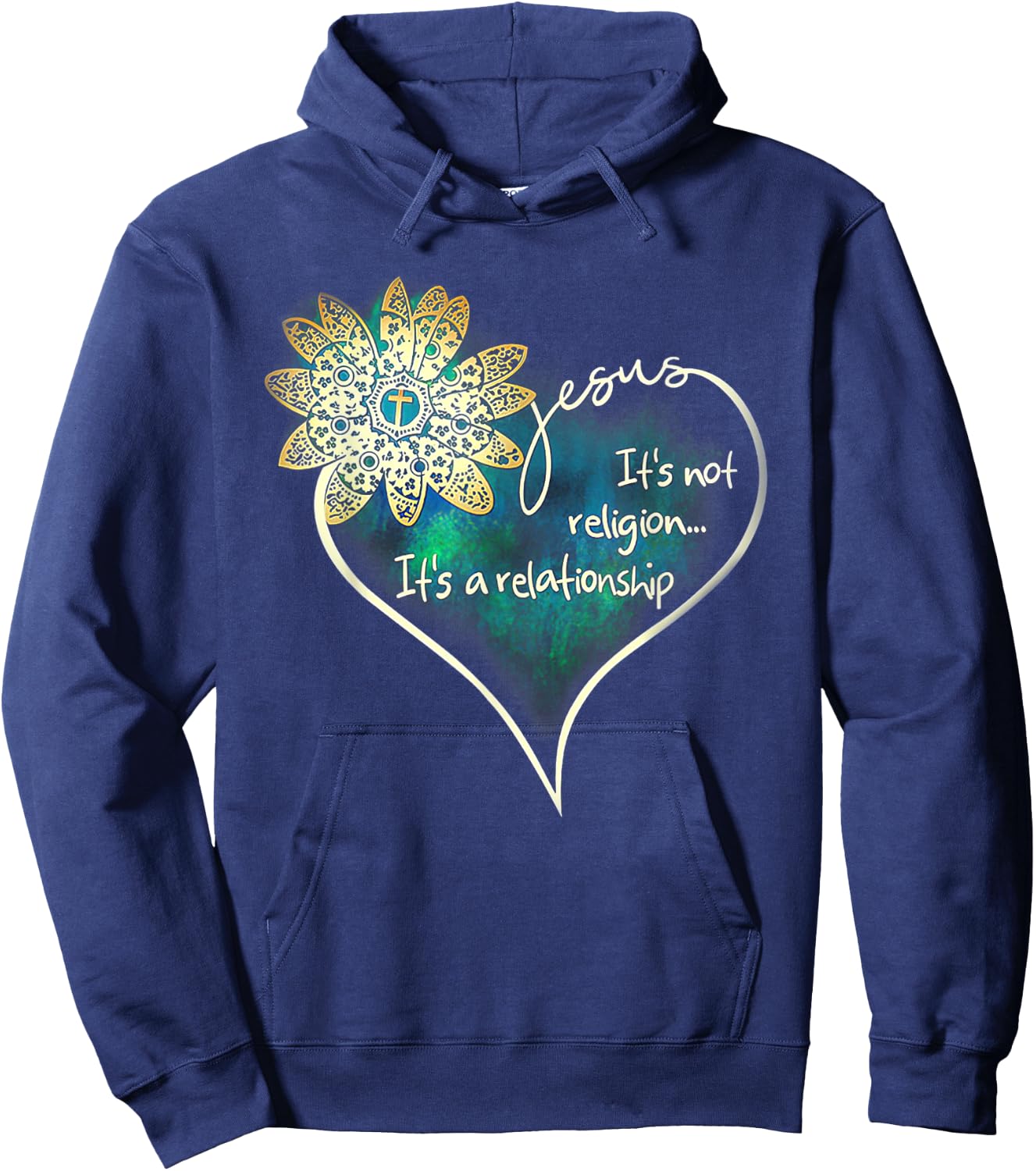 Jesus It's Not Religion It's A Relationship Hoodie - Hoodie | Navy