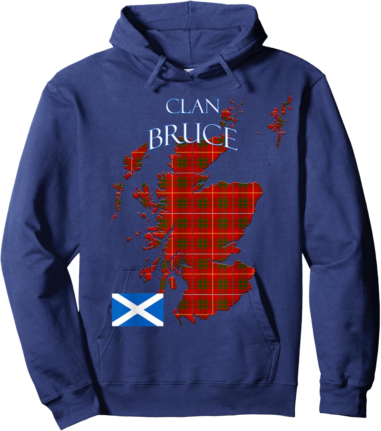 Bruce Scottish Clan Tartan Scotland Hoodie - Hoodie | Navy