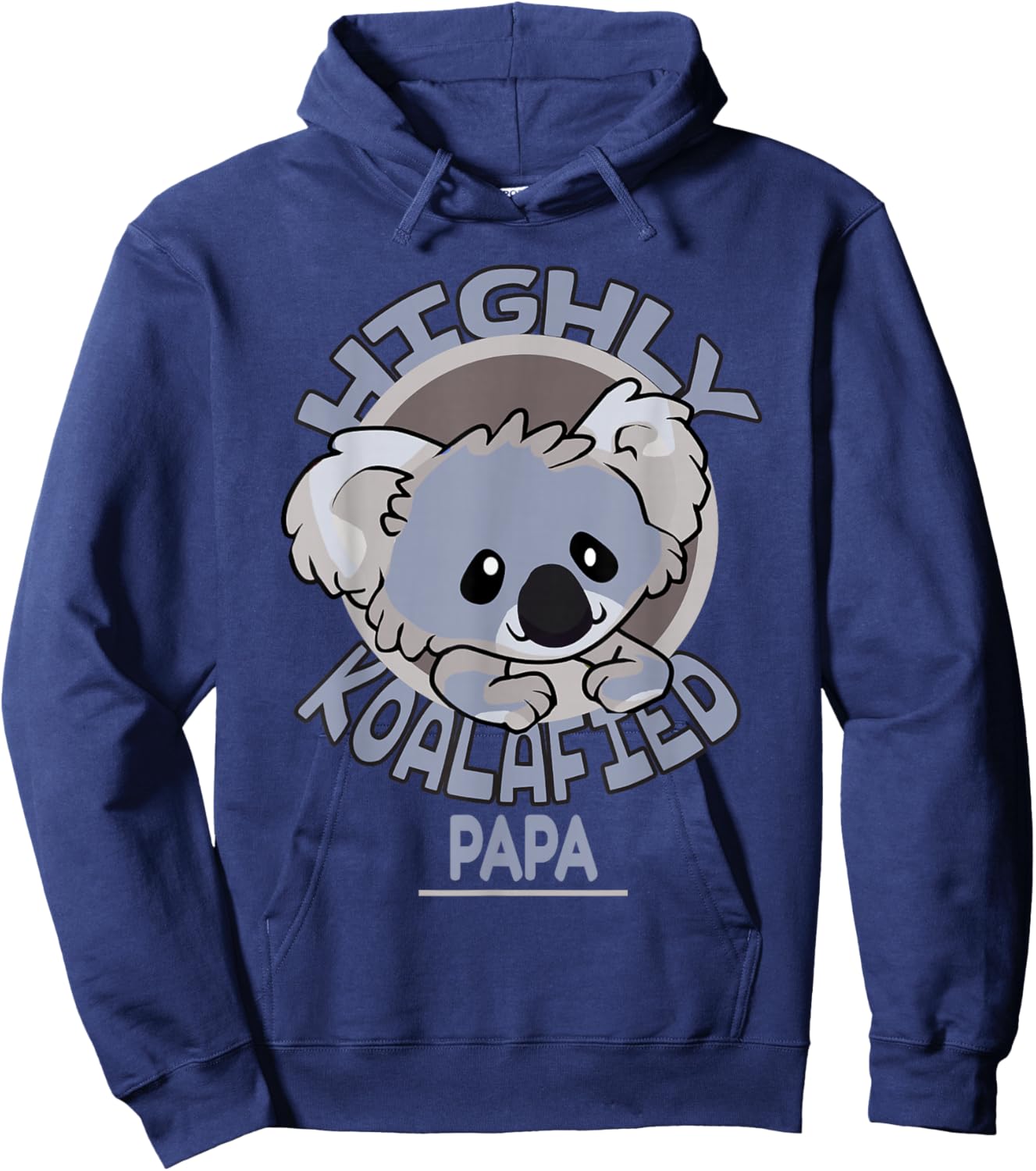 Highly Koalafied Papa Koala Bear Hoodie - Hoodie | Navy