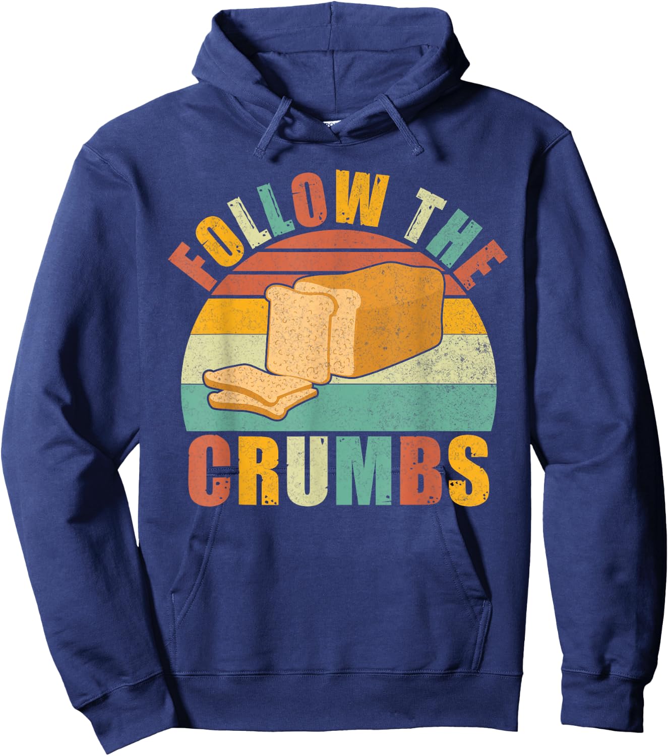 Follow the Crumbs Bread Baking Hoodie - Hoodie | Navy