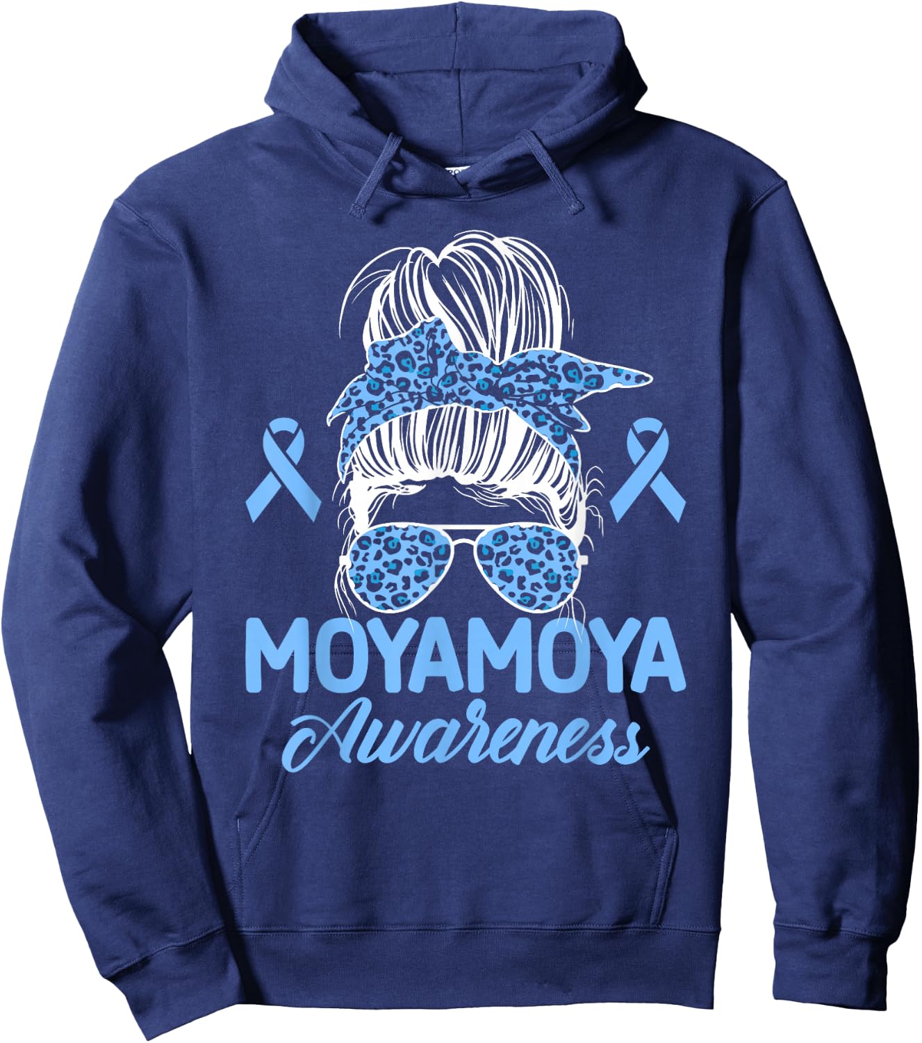 Moyamoya Warrior Moyamoya Disease Awareness Hoodie - Hoodie | Navy