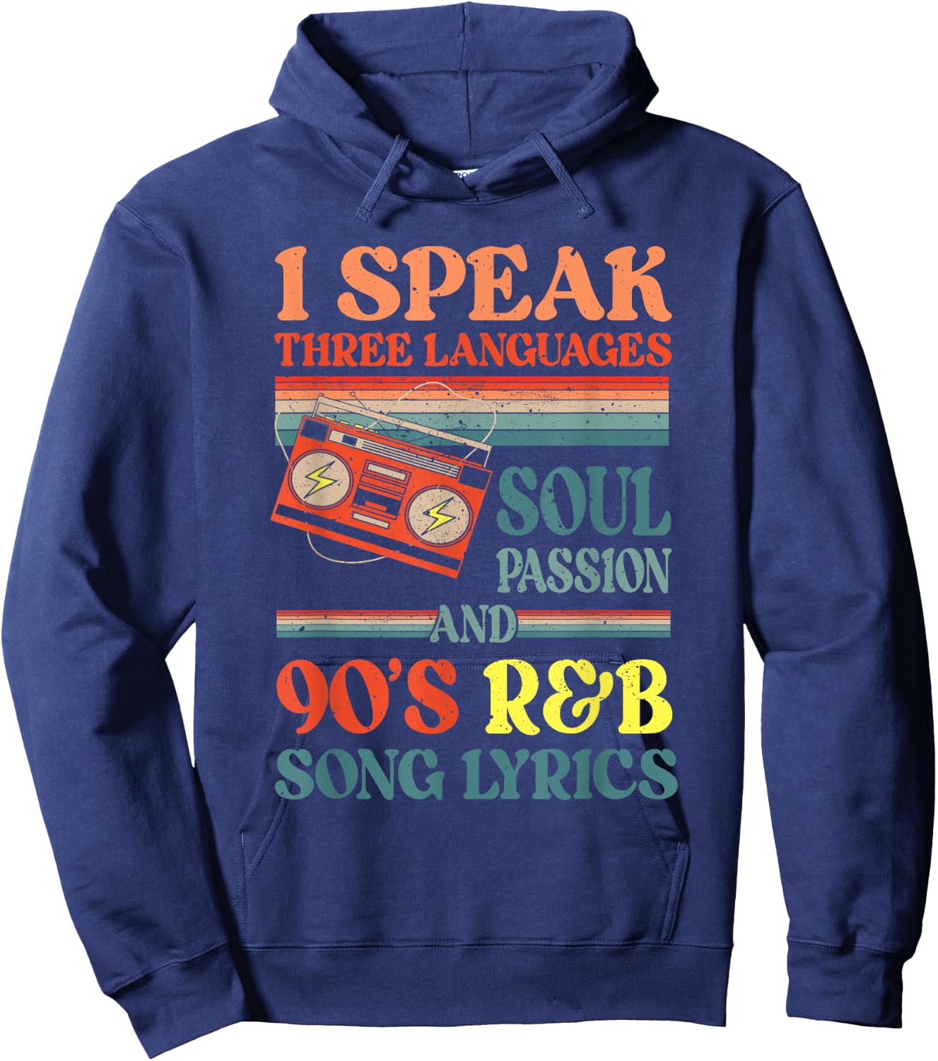 R&B Artist girls Vintage 90 s r and b graphic Hoodie - Hoodie | Navy