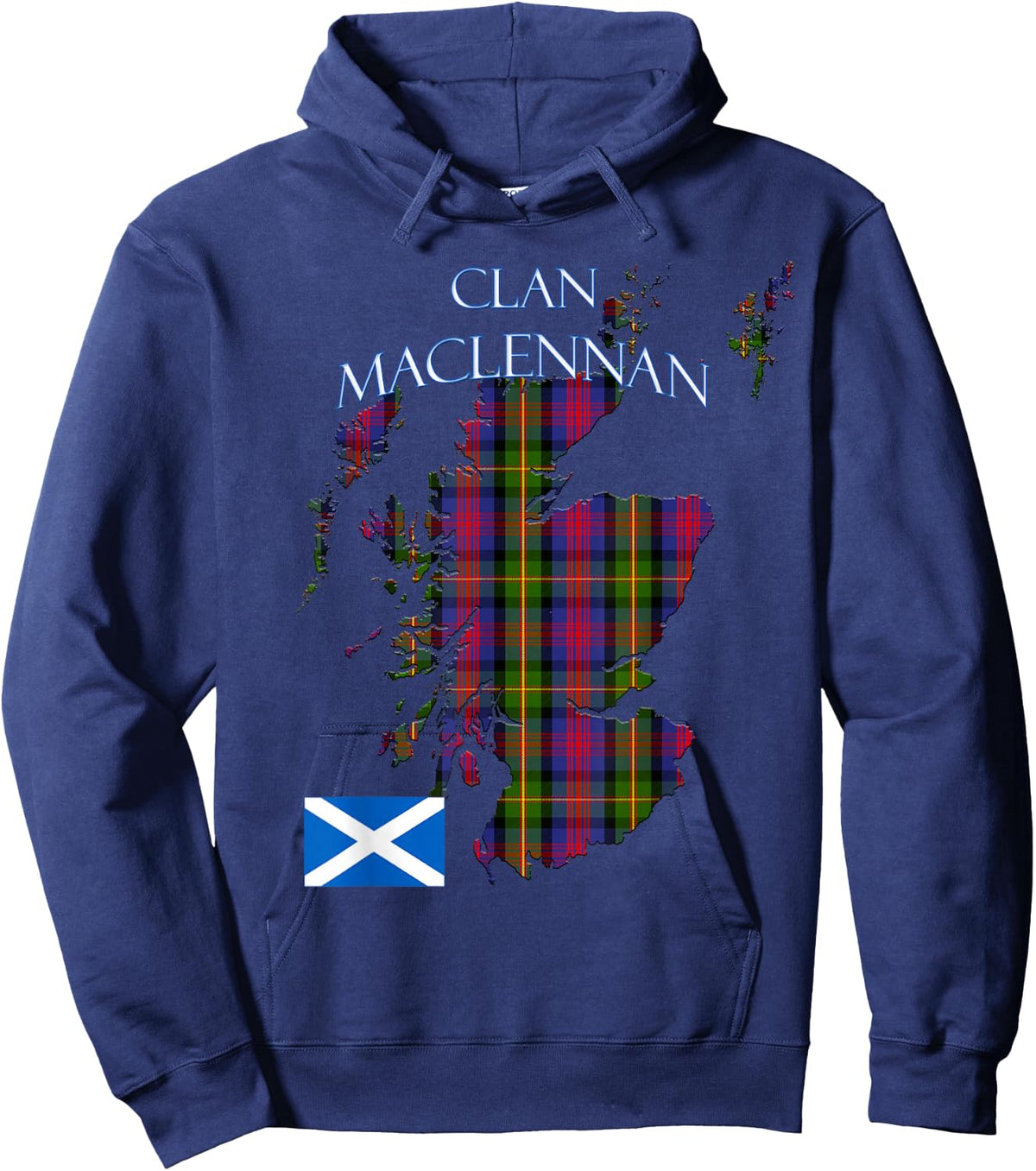 MacLennan Scottish Clan Tartan Scotland Hoodie - Hoodie | Navy