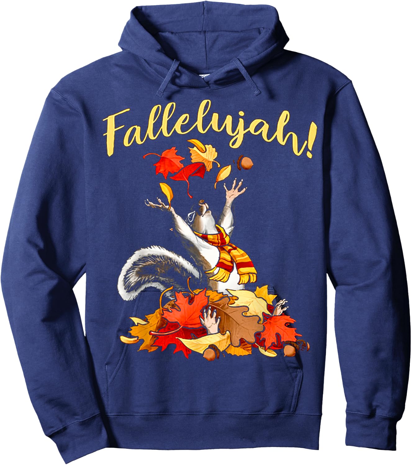 Squirrel Fallelujah Ladies Hoodie - Hoodie | Navy