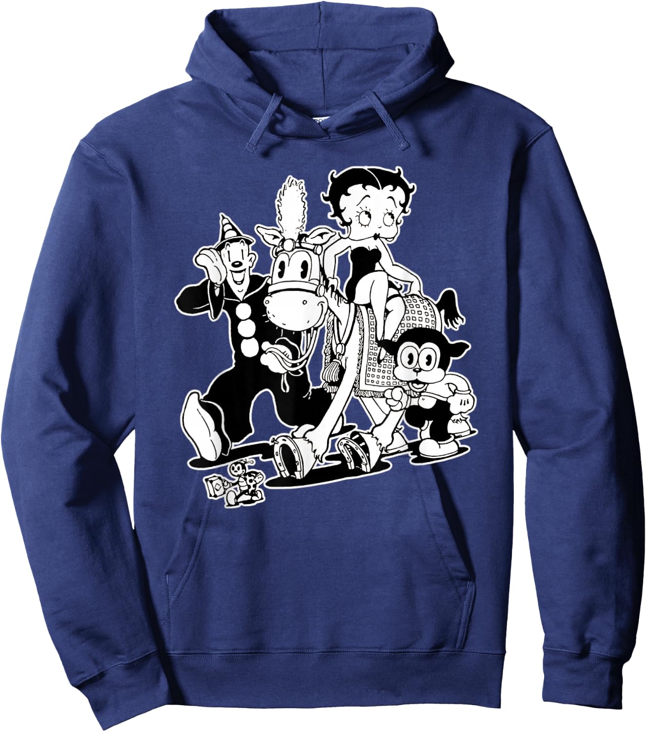 Koko the Clown Bimbo Betty Vintage Crew Cartoon Hoodie - Hoodie | Navy