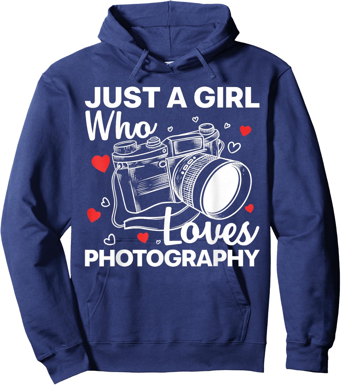 Photography Art Girl Photographer Camera Lovers Hoodie - Hoodie | Navy