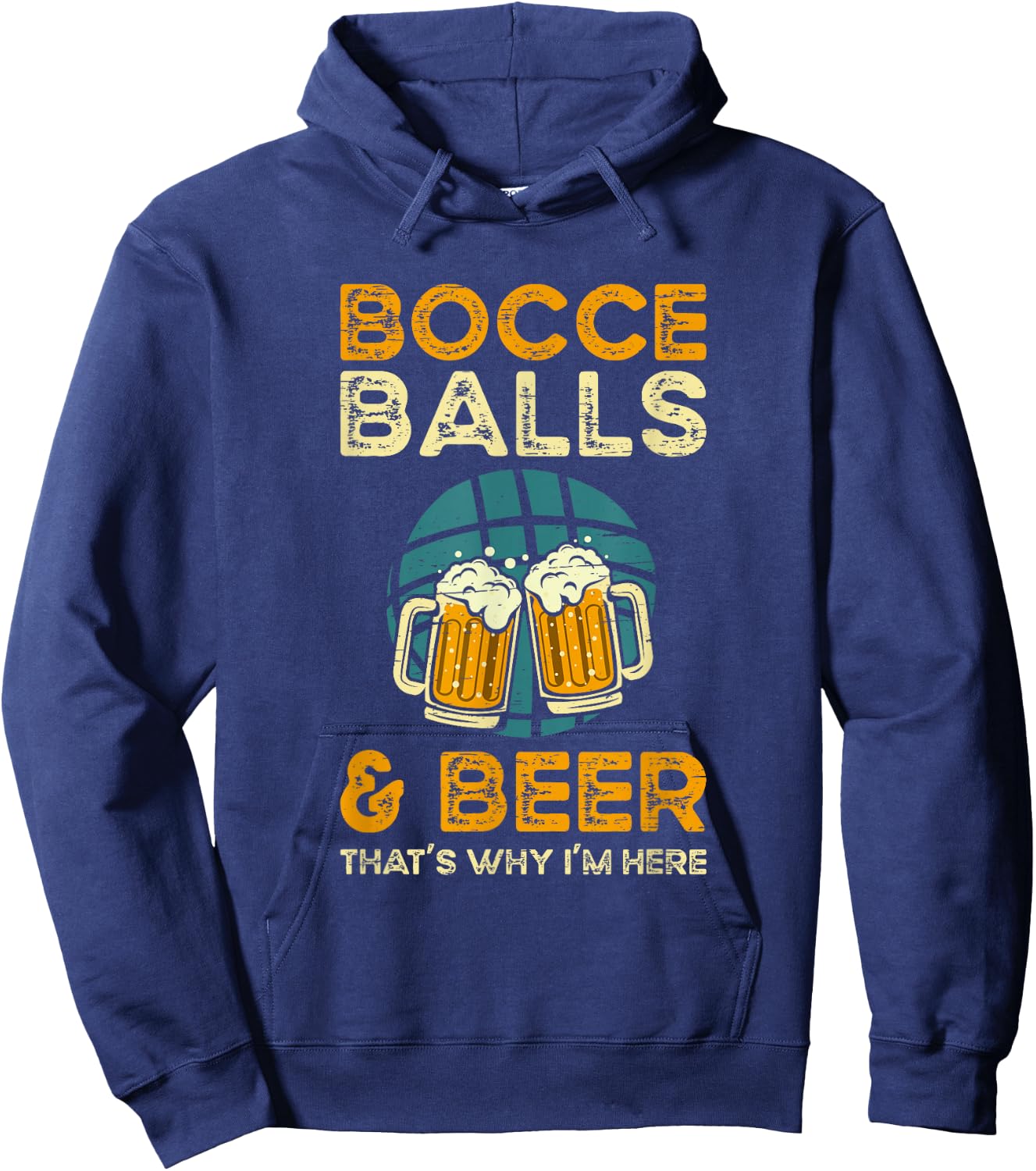 Bocce Balls Beer - Ball Sport Bocce Hoodie - Hoodie | Navy
