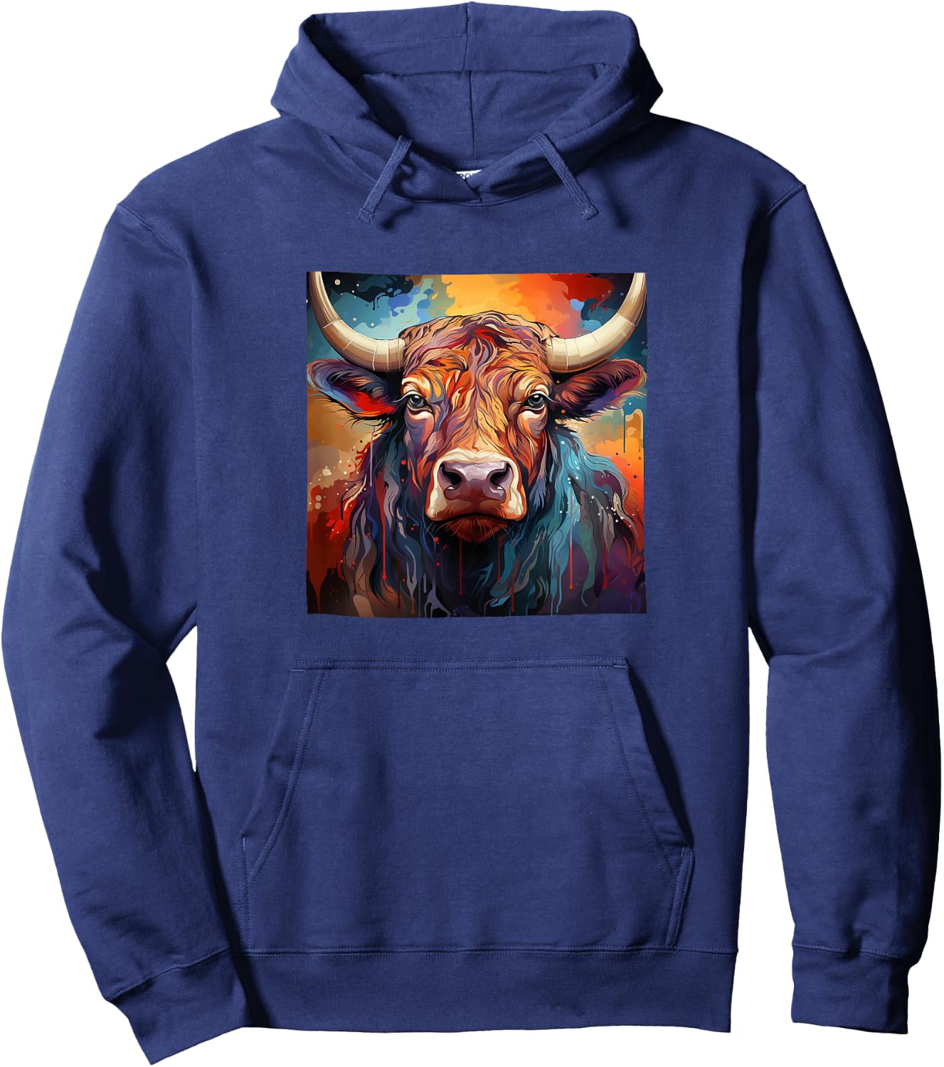 Ox Colorful Graphic Hoodie - Hoodie | Navy
