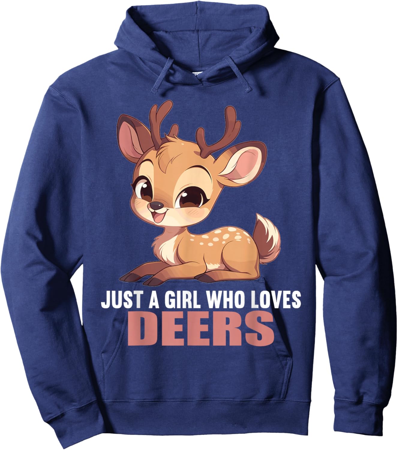 Just a Girl who loves Deers. Deers Deer Hoodie - Hoodie | Navy