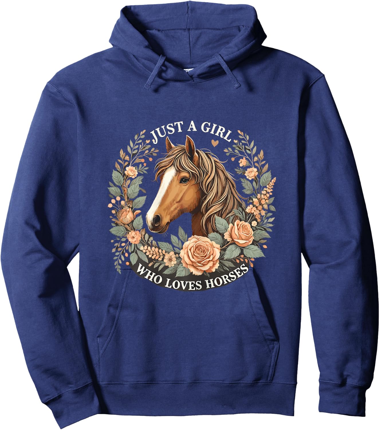 Just a Girl who loves Horses Hoodie - Hoodie | Navy