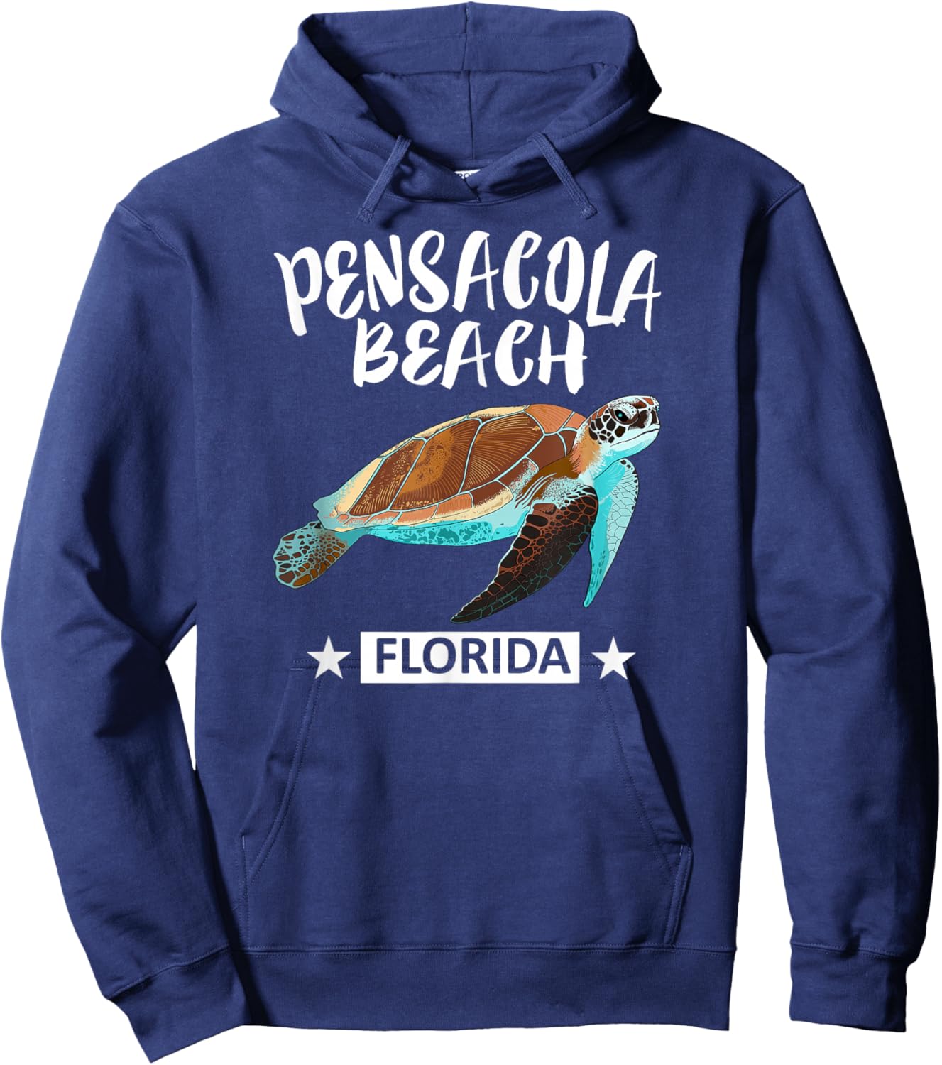 Pensacola Beach Florida Turtle Gift Hoodie - Hoodie | Navy