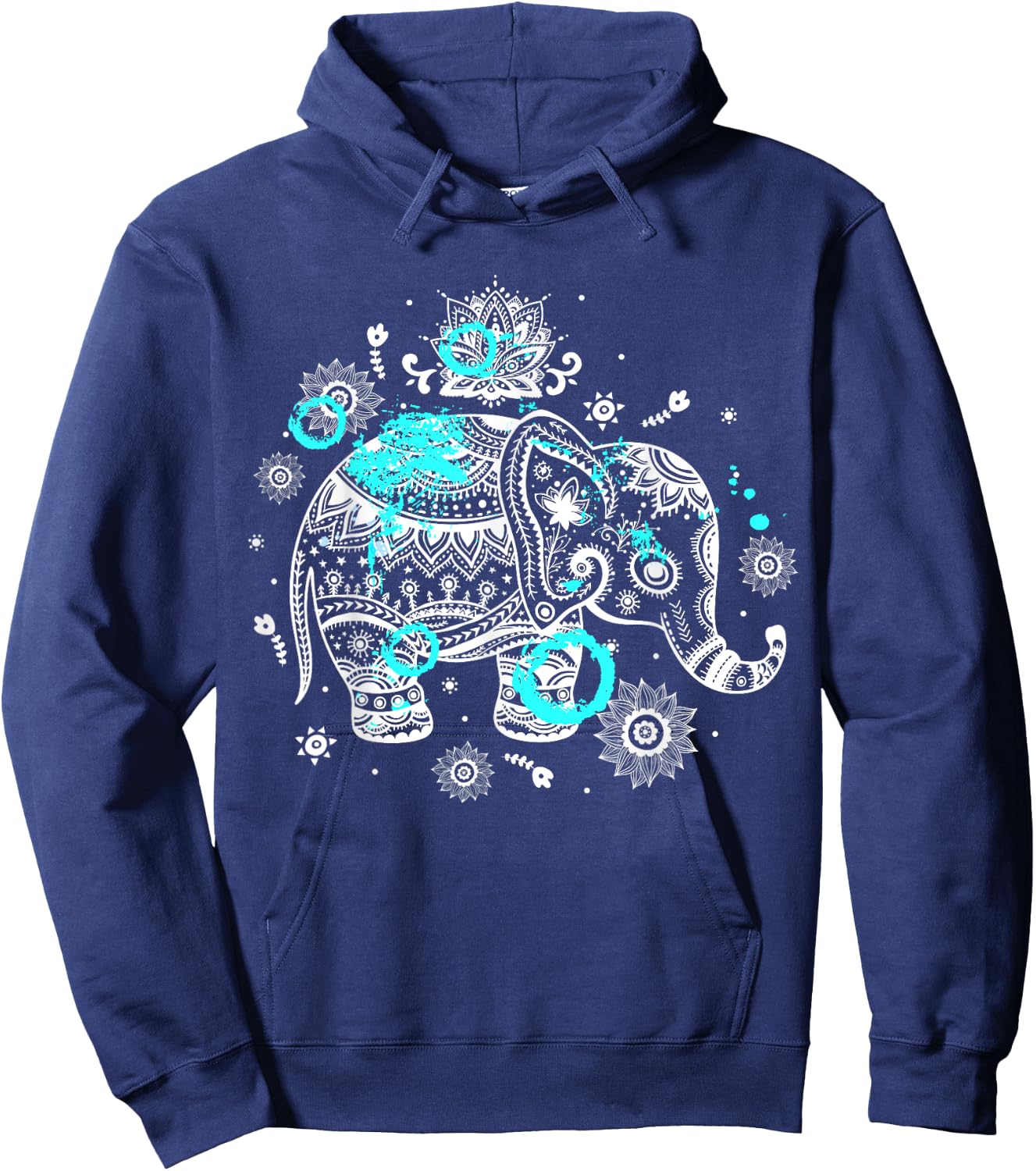 Elephant Thailand Art Good Luck Vintage Hoodie - Hoodie | Navy