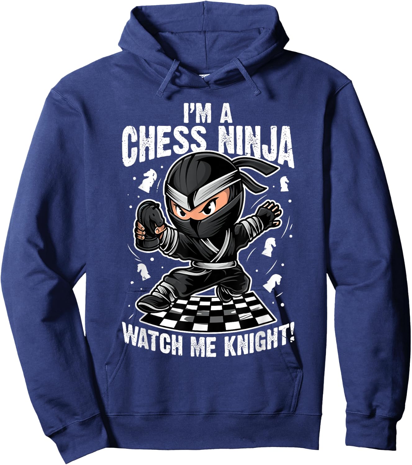 Chess Ninja Knight Funny Gift Chess Players Hoodie - Hoodie | Navy