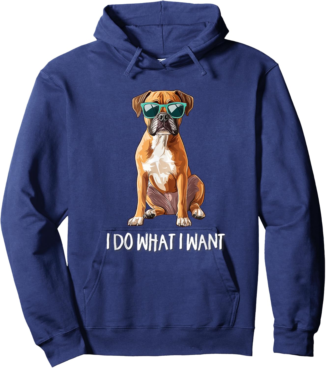 Kids Funny Do What I Want Boxer Dog Lover Hoodie - Hoodie | Navy