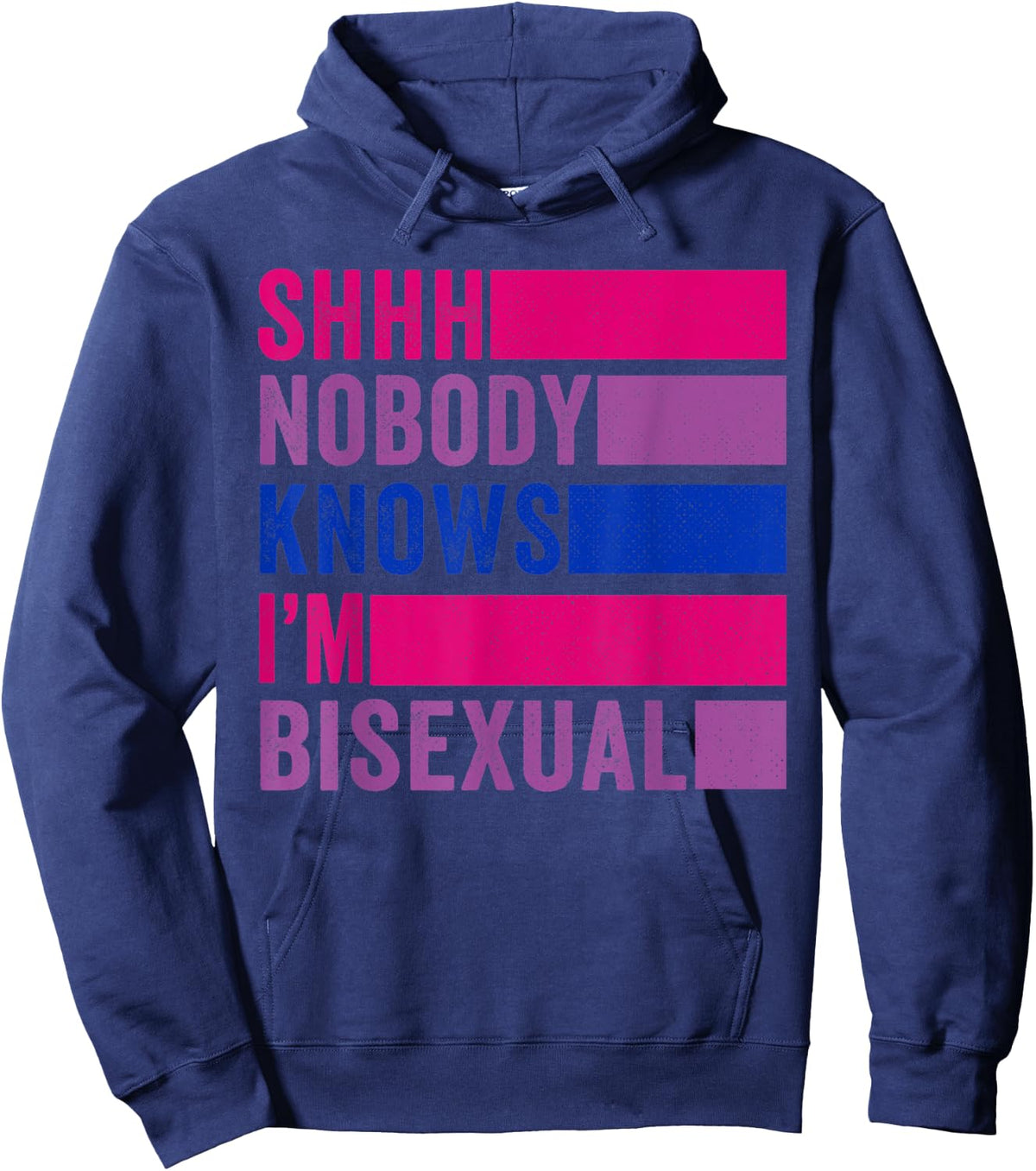 Nobody Knows I'm Bisexual Bi Pride LBGTQ Hoodie - Hoodie | Navy