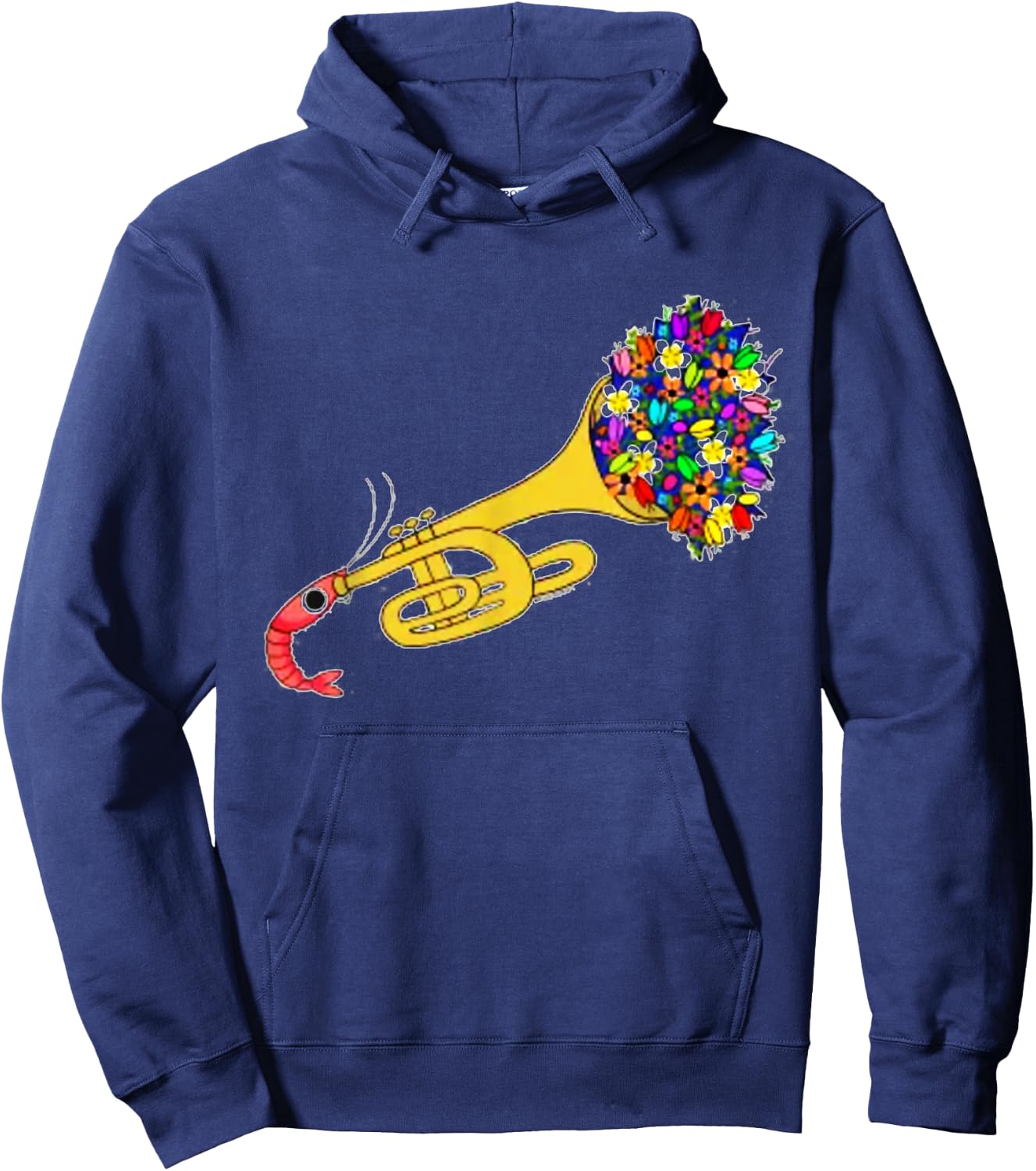 Trumpet Shrimp Hoodie - Hoodie | Navy