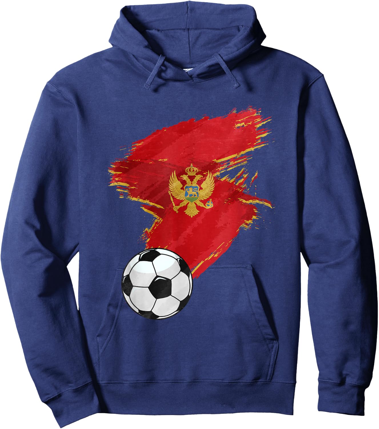 Montenegro Soccer Football Flag Hoodie - Hoodie | Navy