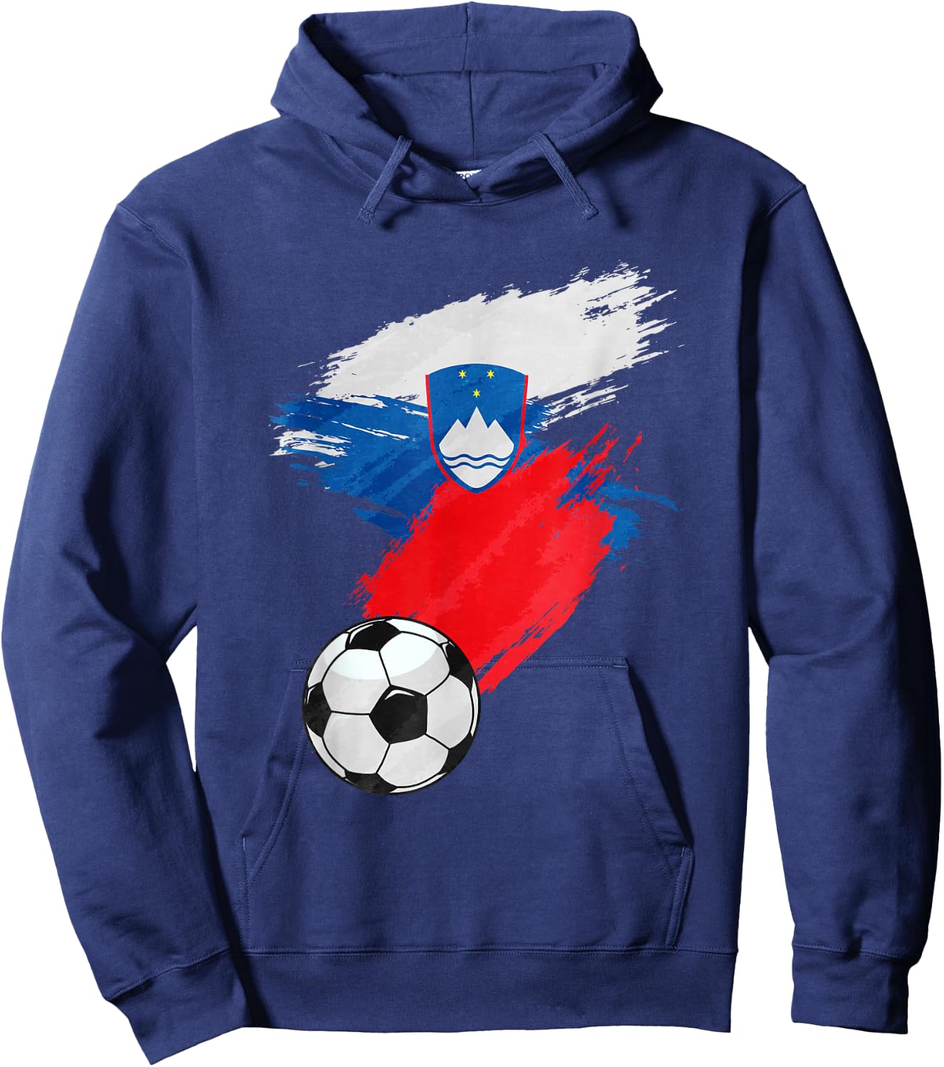 Slovenia Soccer Football Flag Hoodie - Hoodie | Navy