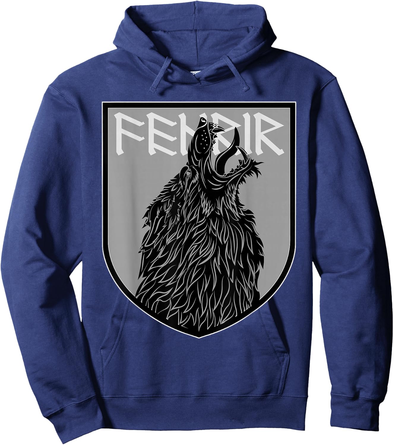 Fenrir Shirt Norse Wolf Shirt Ragnarok Wolf Hoodie - Hoodie | Navy