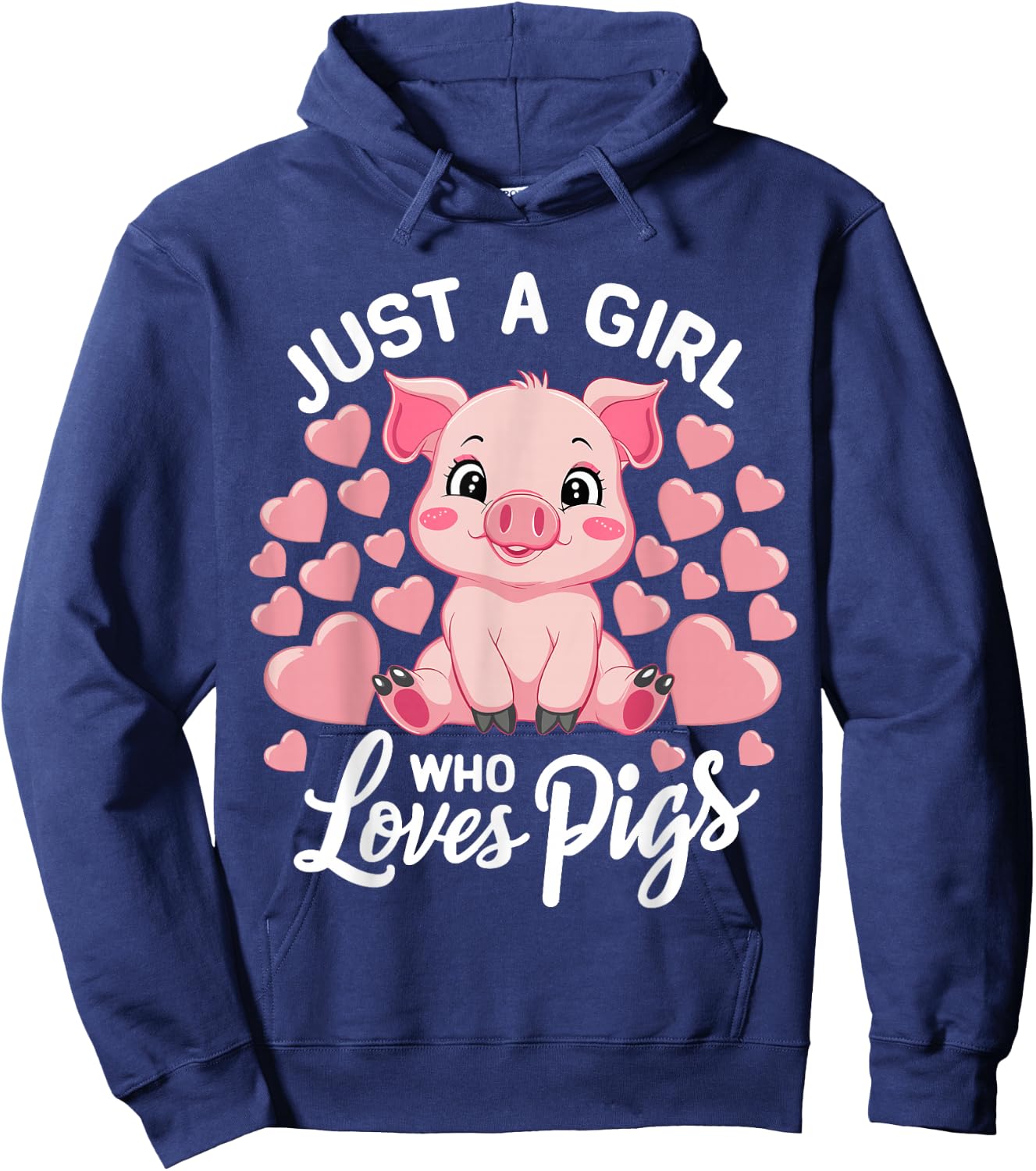Just A Girl Who Loves Pigs Hoodie - Hoodie | Navy