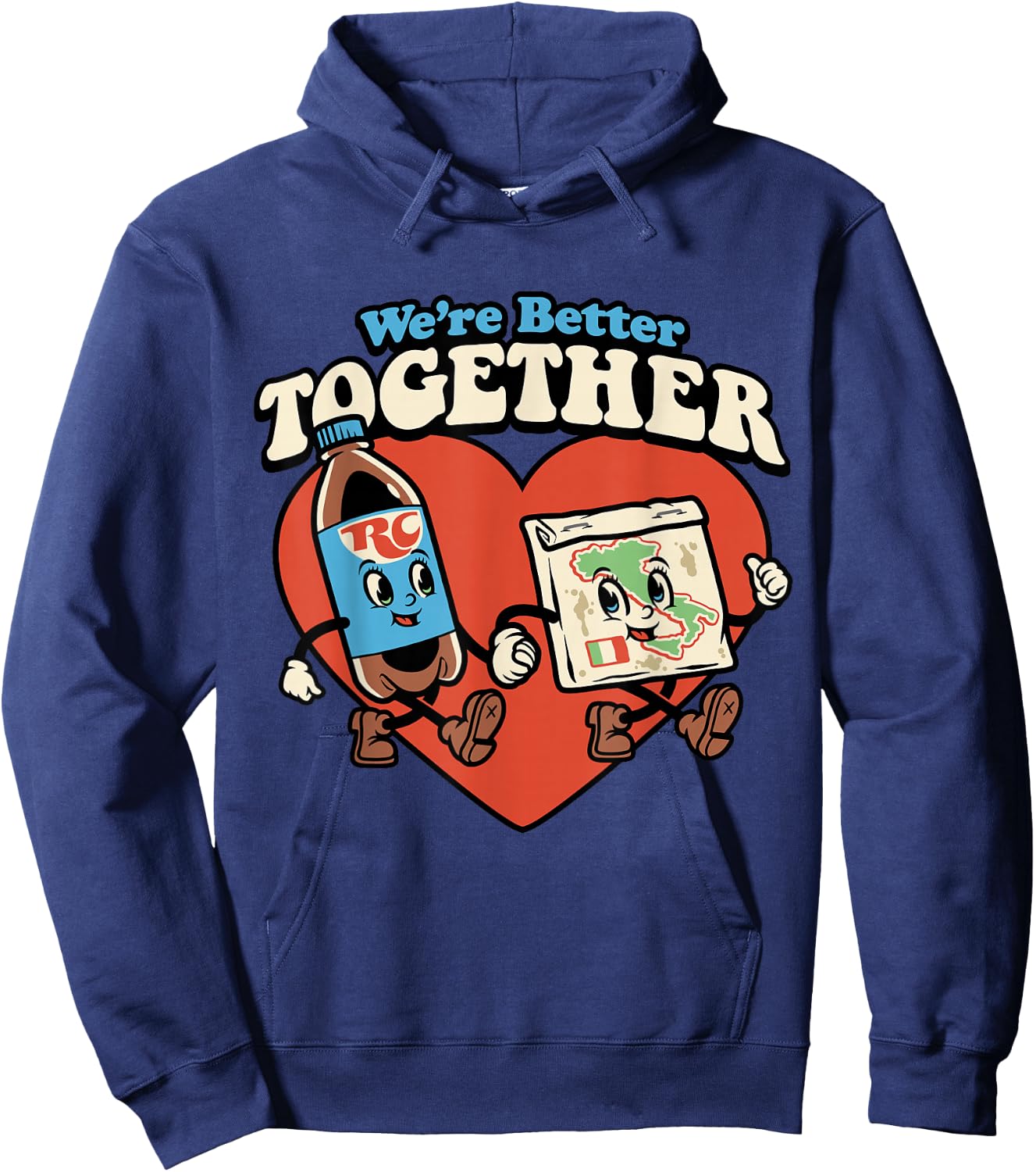 We're Better Together Rc And Pizza Hoodie - Hoodie | Navy