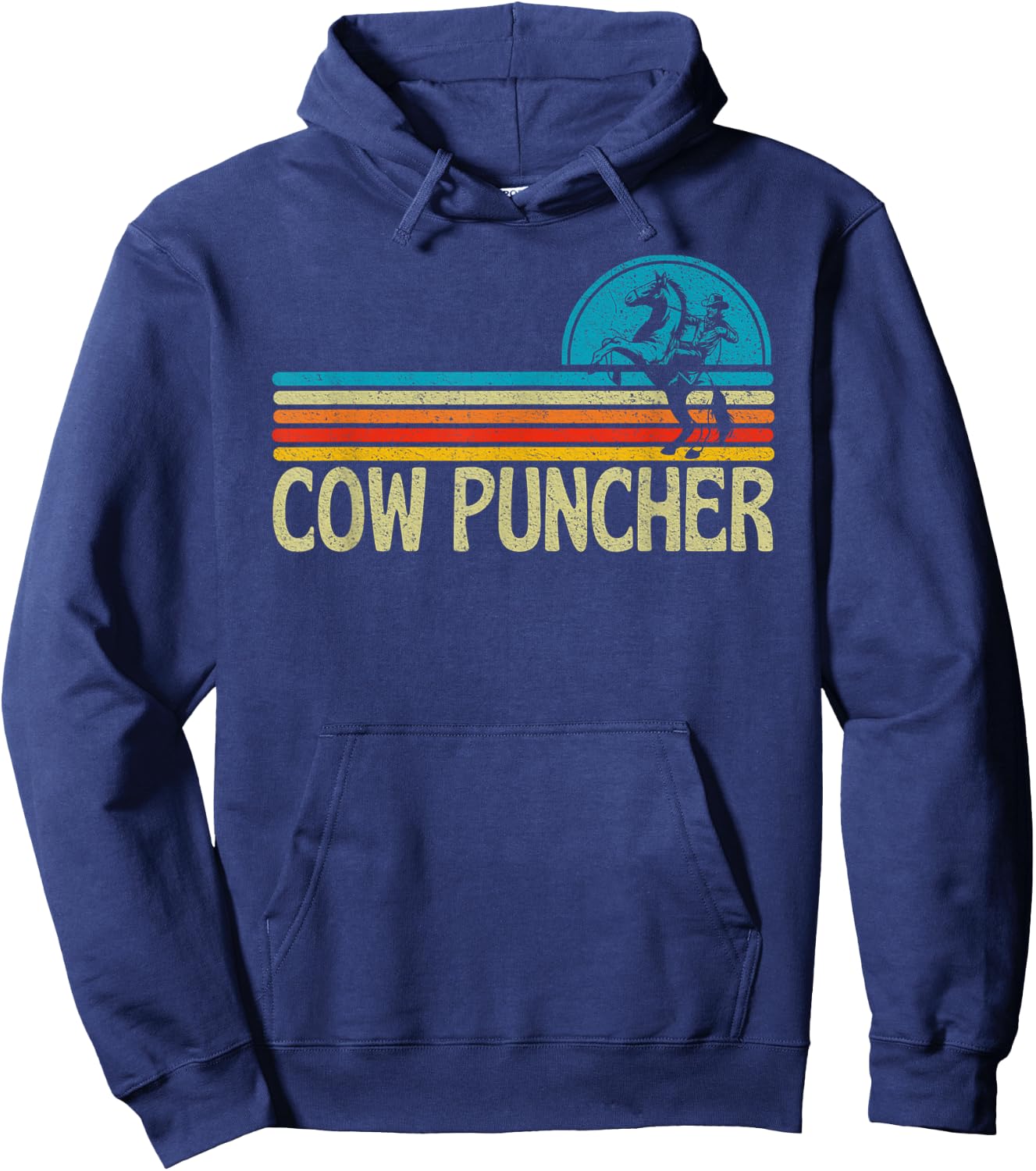 Funny Western Cow Puncher Cowboy Country Hoodie - Hoodie | Navy