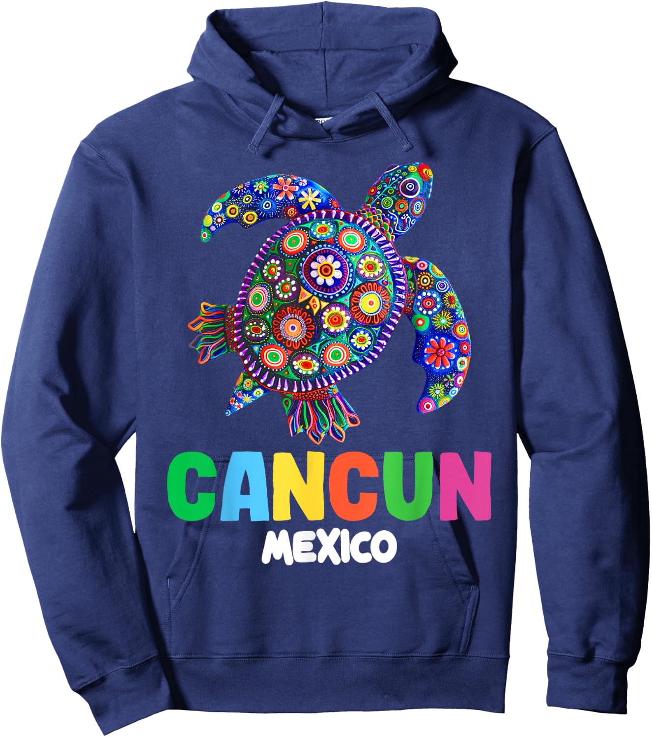 Cancun Mexico Sea Turtle Hoodie - Hoodie | Navy
