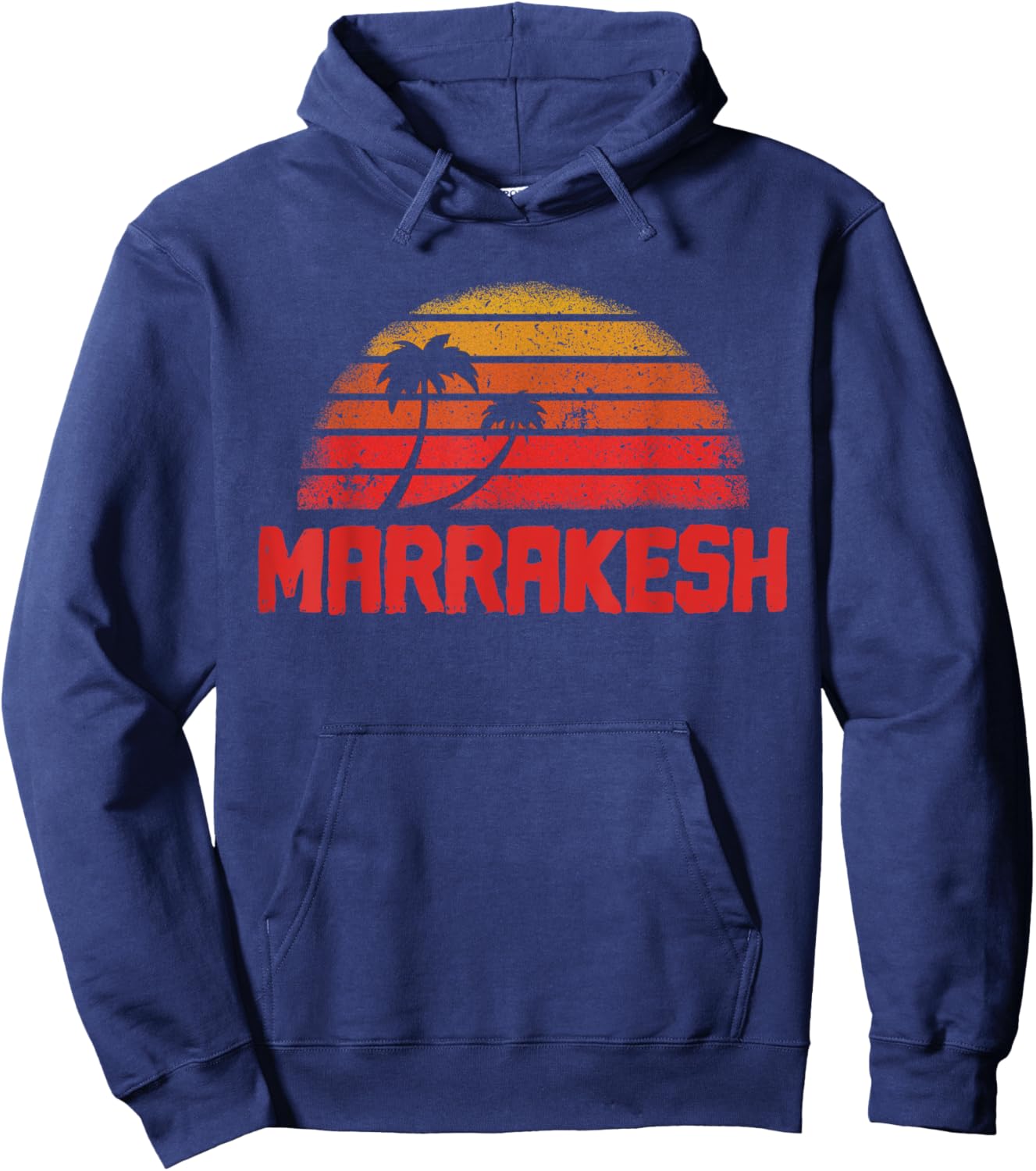 Marrakesh Vintage Retro 70s Throwback Hoodie - Hoodie | Navy