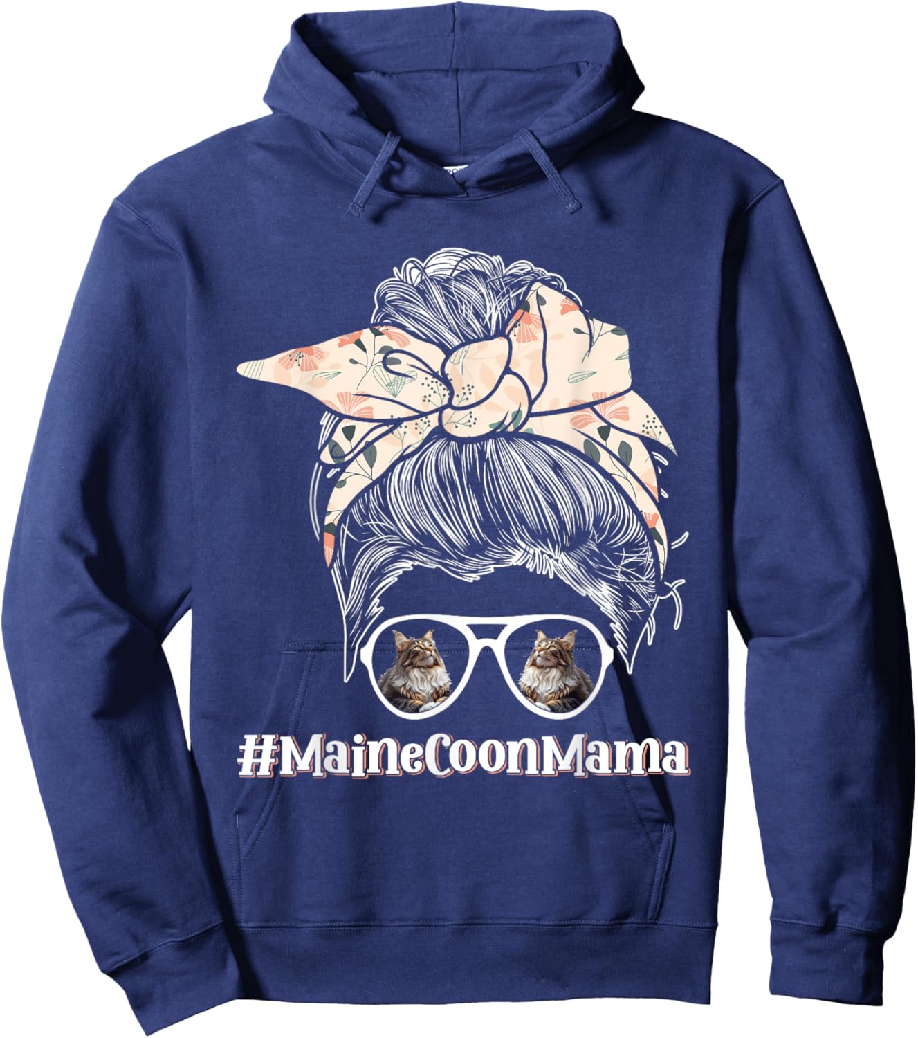 MAINE COON MAMA Maine Coon Cat Owner Main Coon Hoodie - Hoodie | Navy