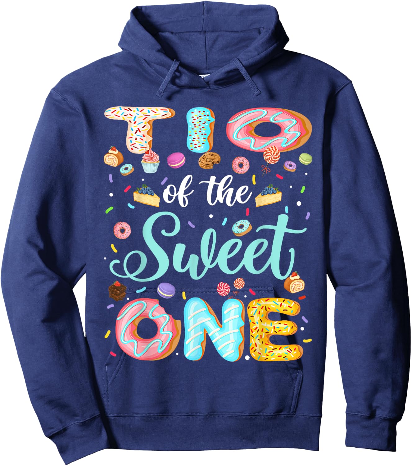 Tio Of The Sweet One 1St Birthday Donut Party Hoodie - Hoodie | Navy