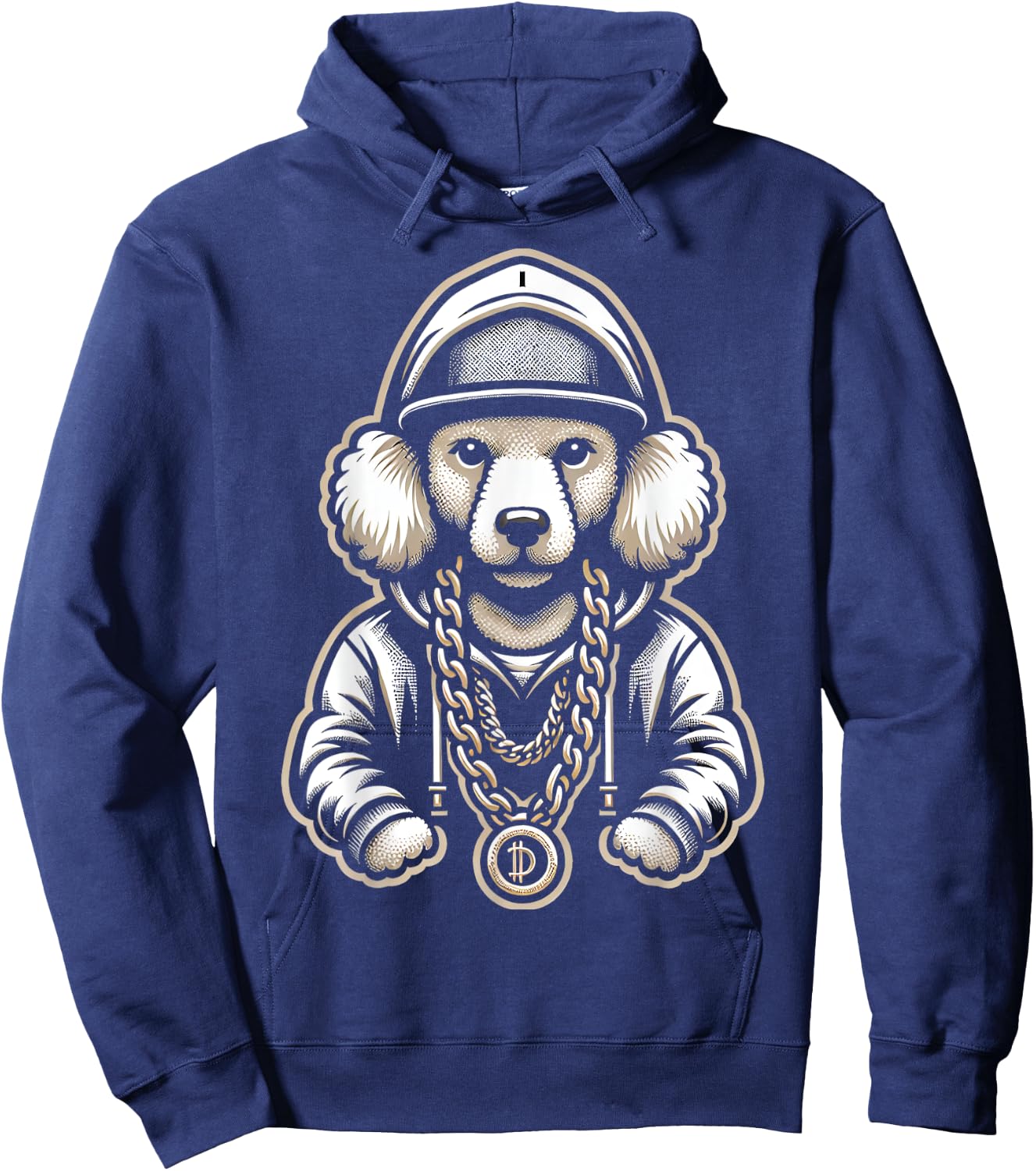 Poodle Gangsta Cool Poodles Hoodie - Hoodie | Navy