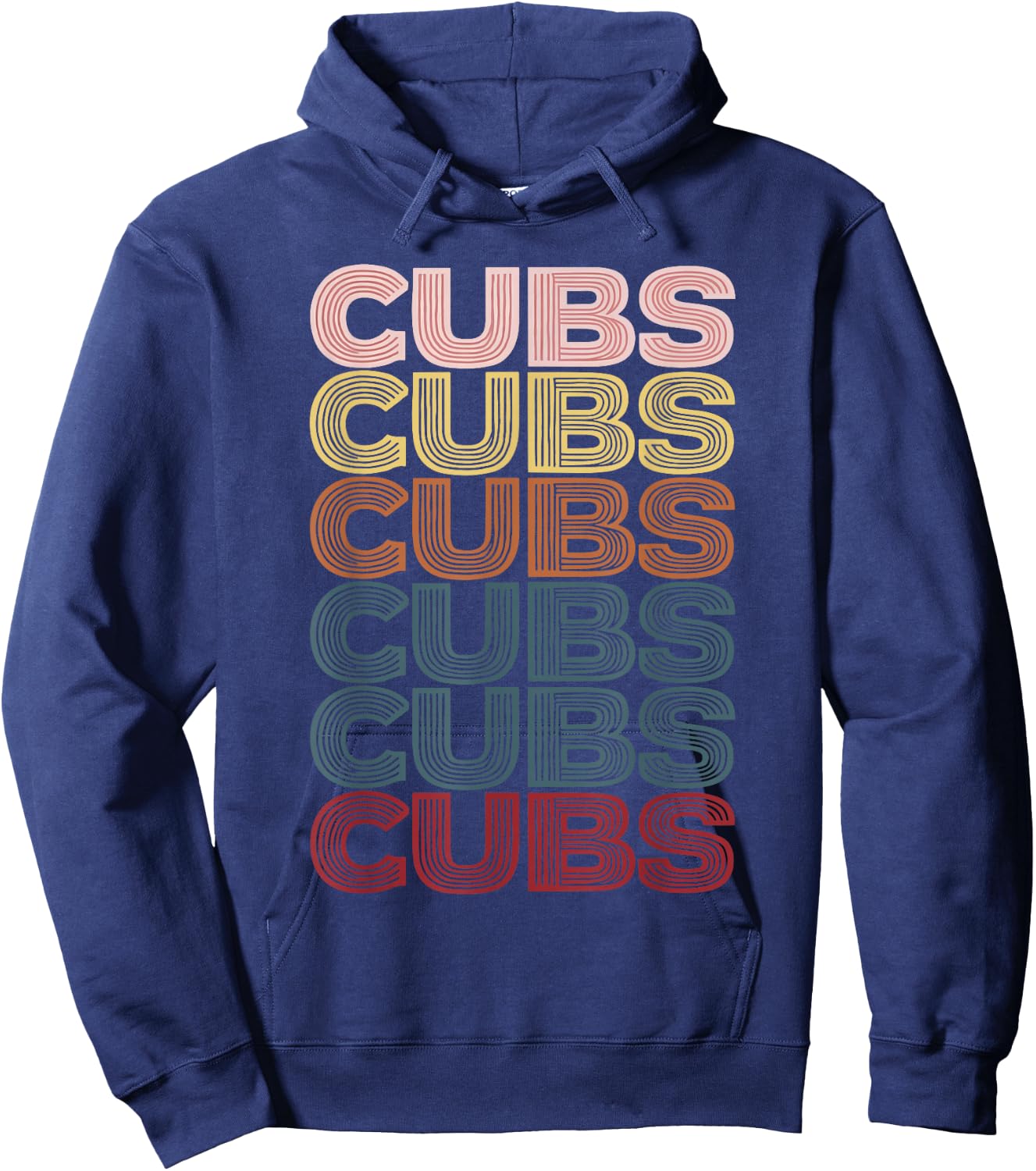 Retro Cubs Name Throwback Vintage Hoodie - Hoodie | Navy