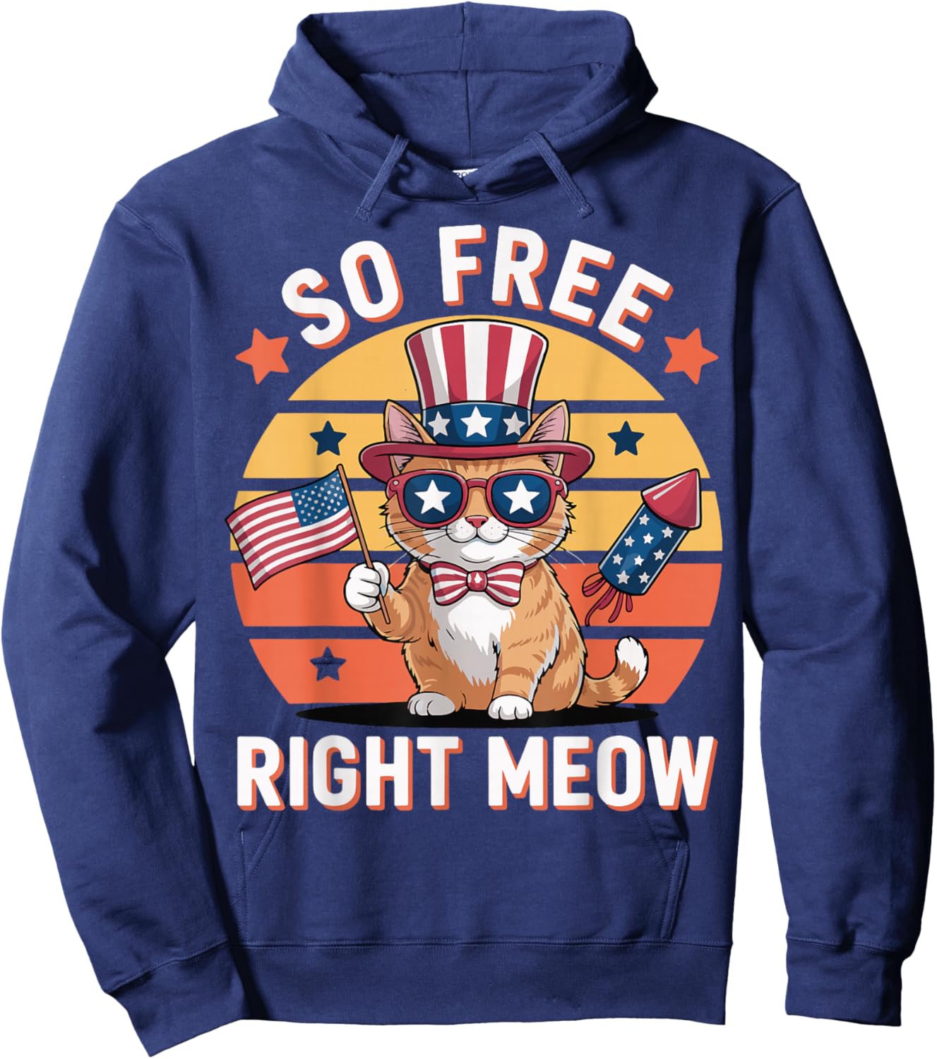 So Free Right Meow Hoodie - Hoodie | Navy