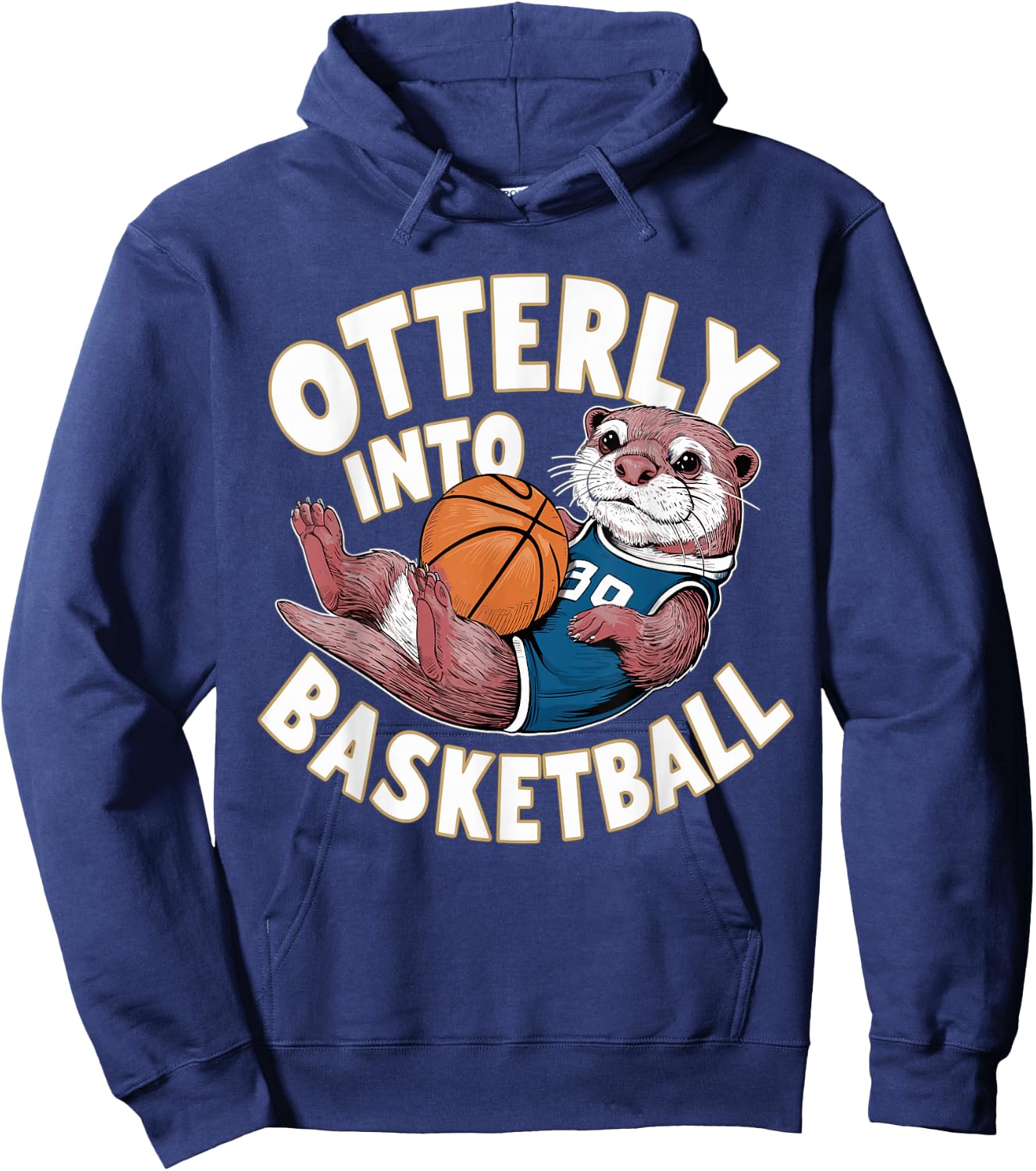 Funny Otter Basketball Pun Hoodie - Hoodie | Navy