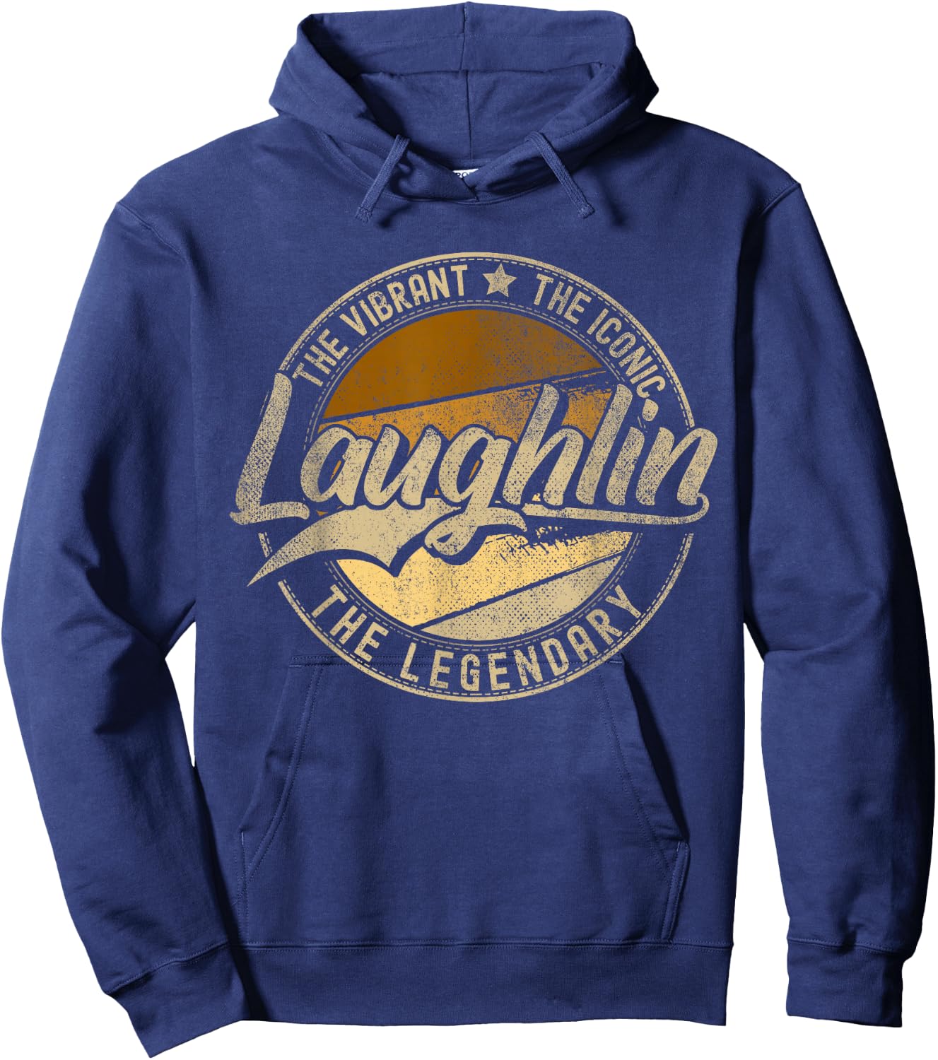 Laughlin NV | Nevada Vintage Distressed Hoodie - Hoodie | Navy