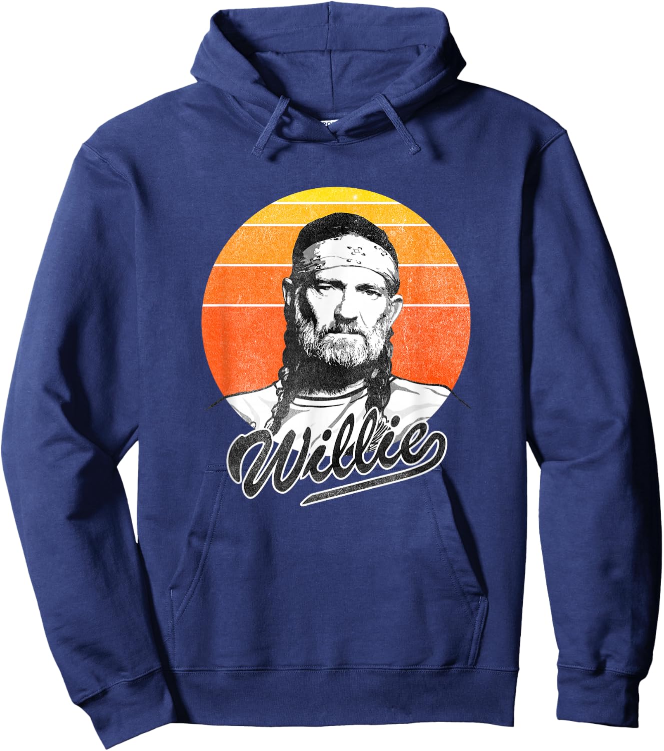 Official Willie Nelson Sunset Photo Hoodie - Hoodie | Navy