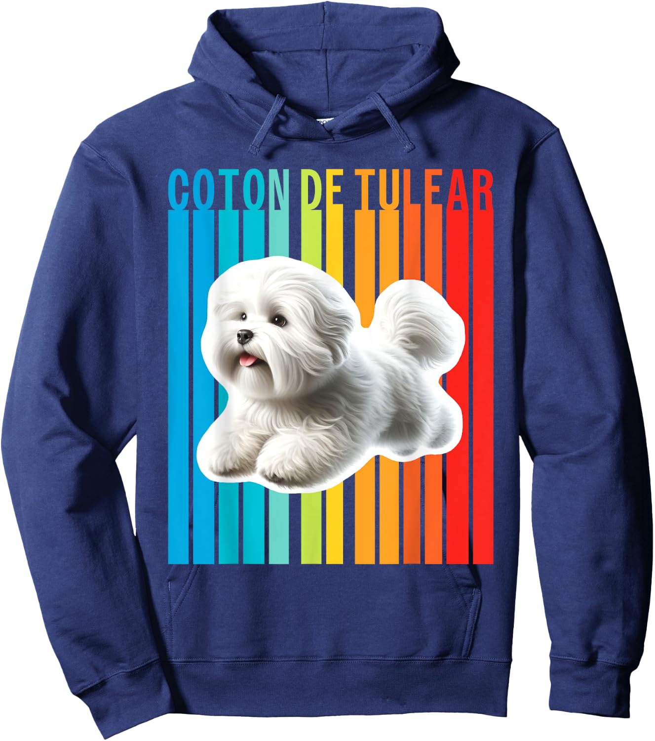 Colorful Coton de Tulear Hoodie - Hoodie | Navy