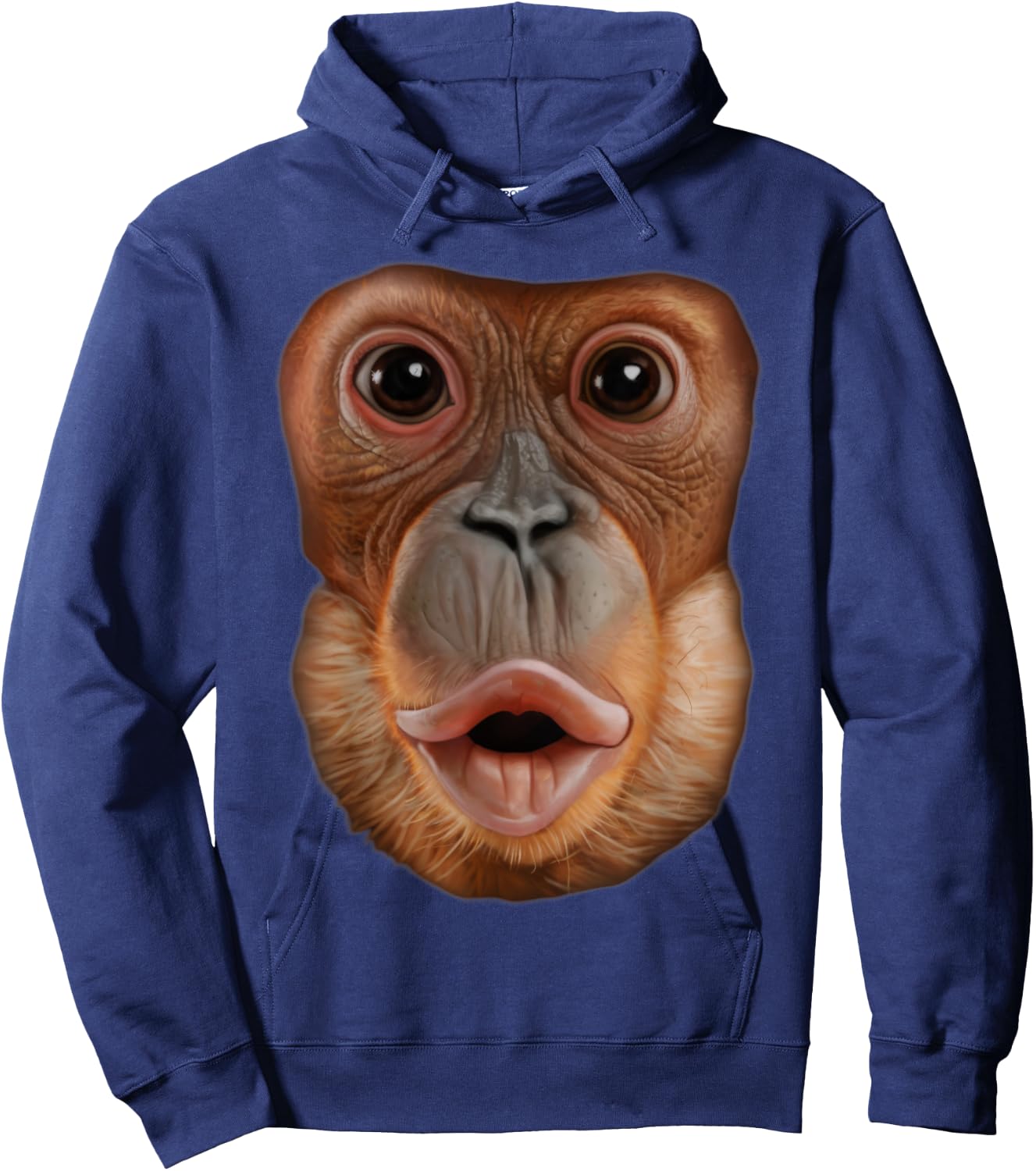 Monkey Stomach Funny Meme Ape Gorilla Hoodie - Hoodie | Navy