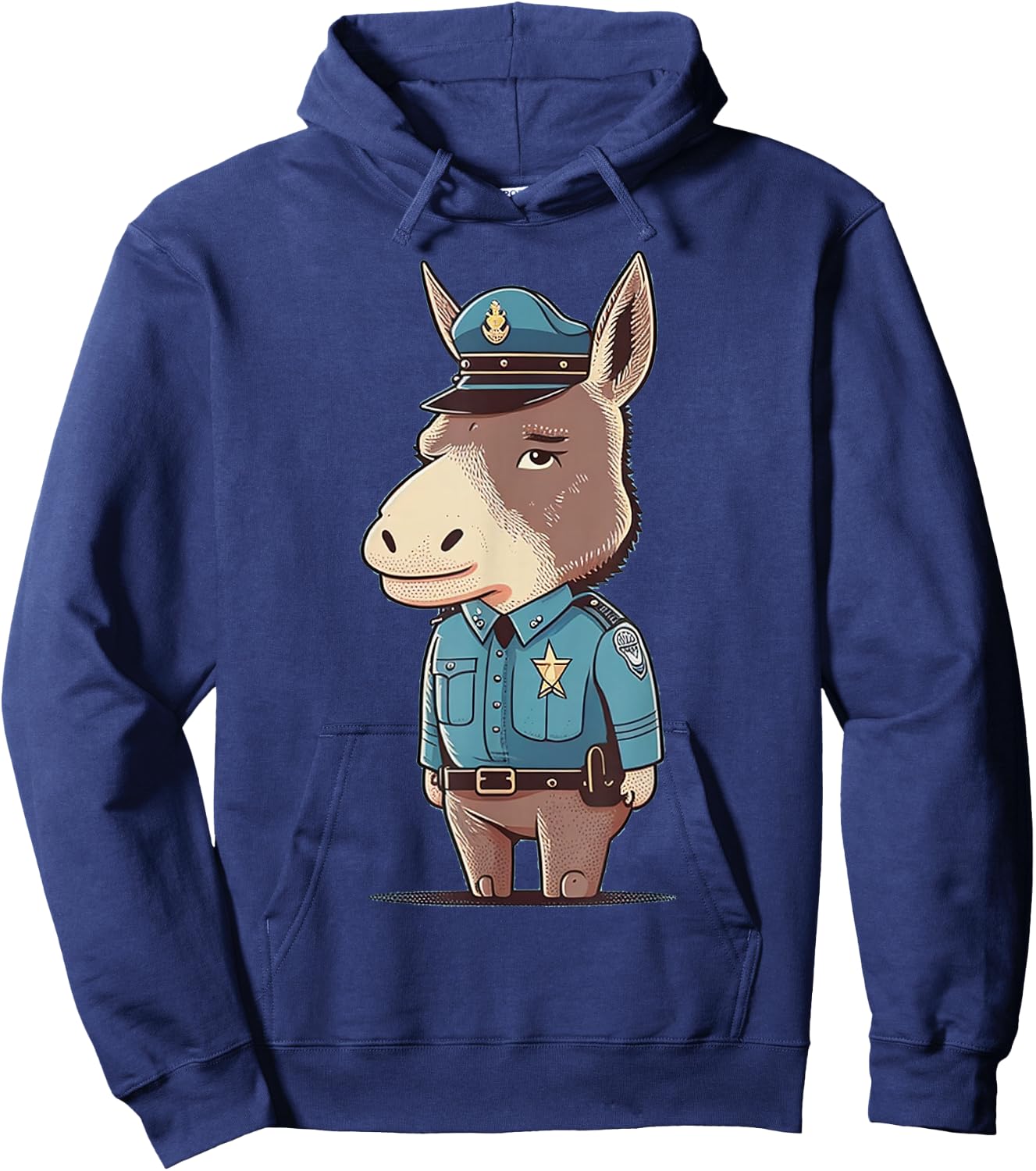 Police Officer Donkey Cop on Police Donkey Hoodie - Hoodie | Navy