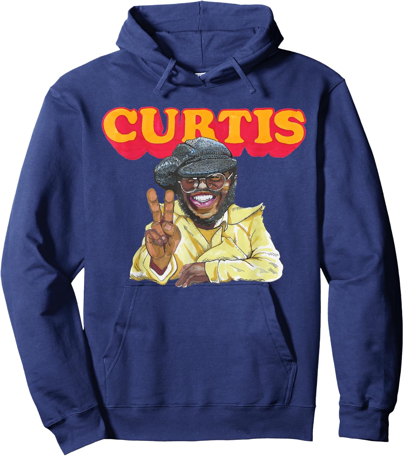 Curtis Mayfield Peace Sign Hoodie - Hoodie | Navy