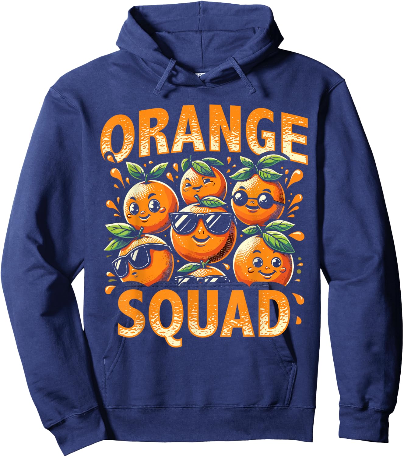 Summer Citrus Fruit Orange Squad Hoodie - Hoodie | Navy
