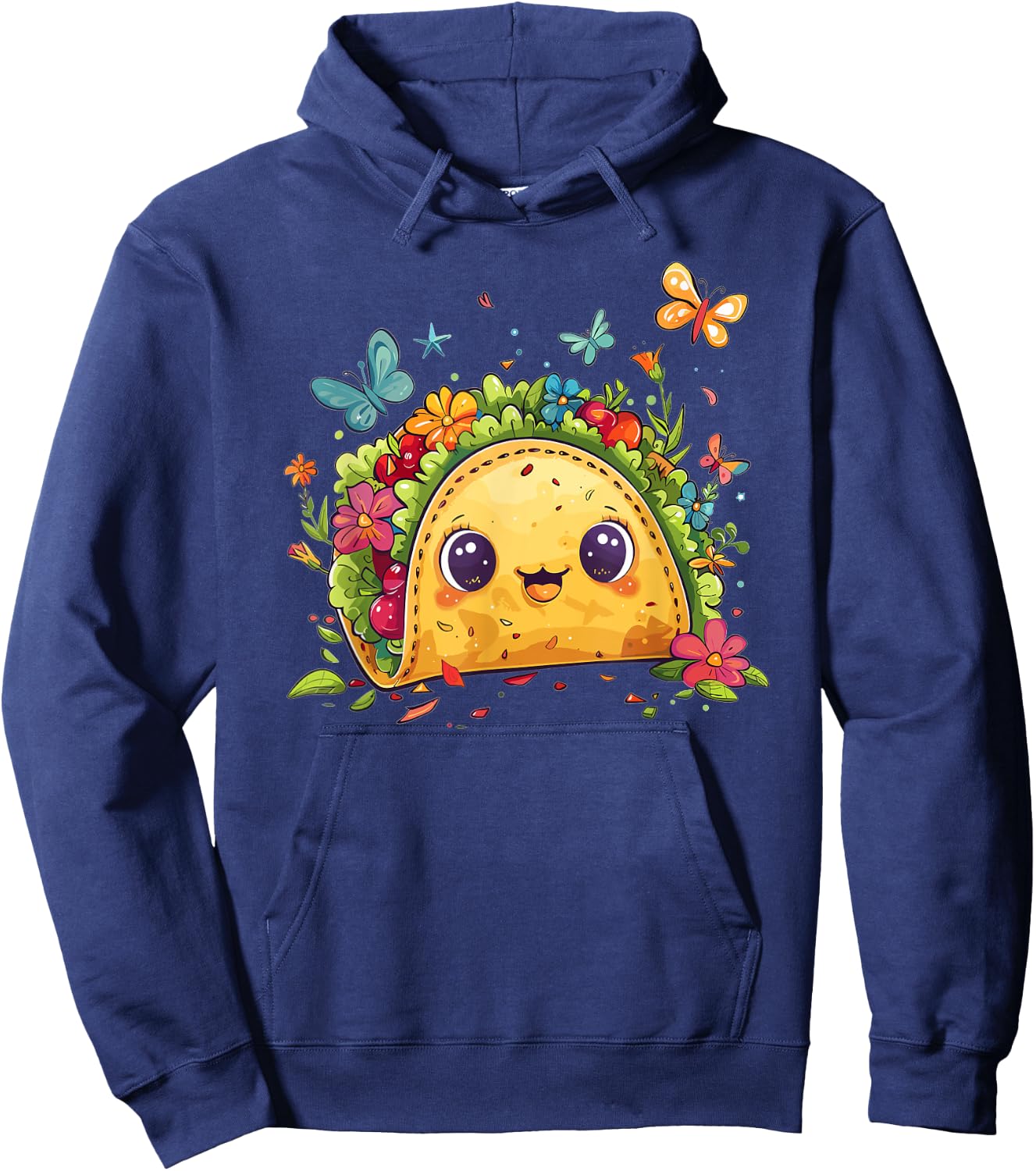 Cute Taco Art I Kids Taco Hoodie - Hoodie | Navy