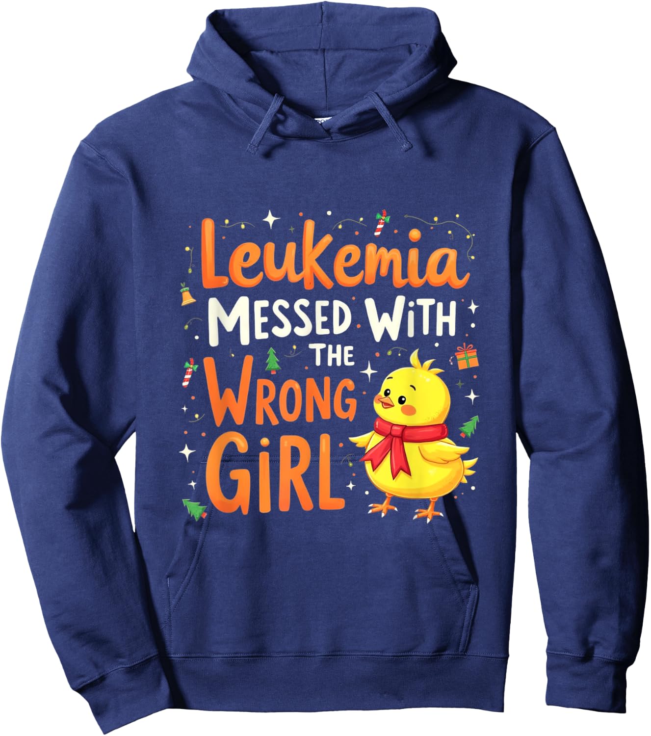 Leukemia Messed With a Wrong Girl Hoodie - Hoodie | Navy